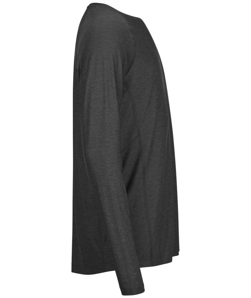 Tee Jays langermet Cooldry T-skjorte, Svart melange, large image number 2