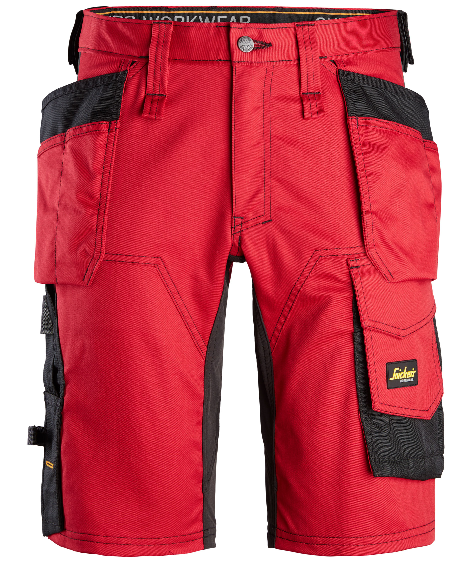 Snickers AllroundWork h&aring;ndverkershorts 6141, Chili Red/Black, Chili Red/Black, swatch