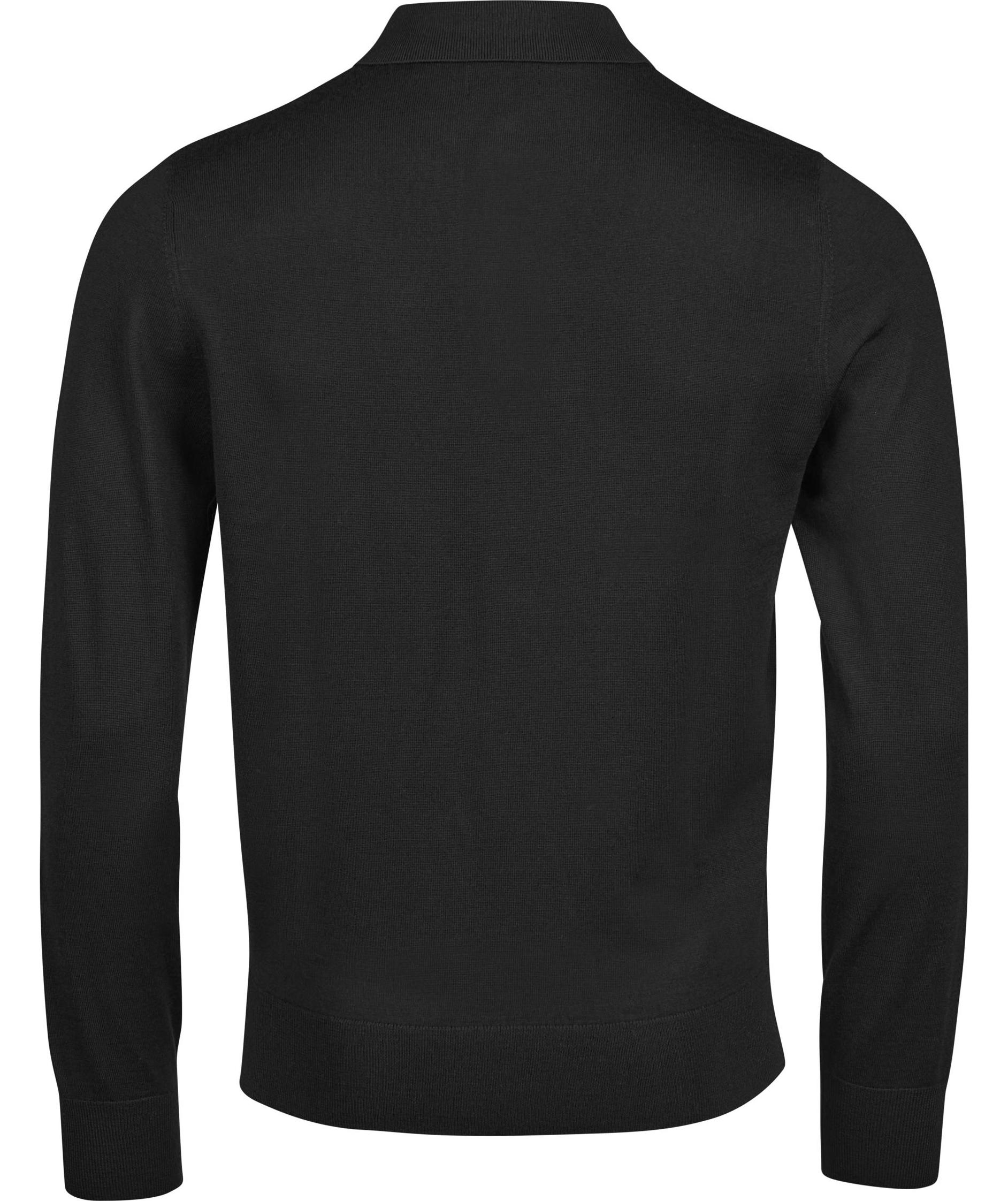 Tee Jays polo T-shirt med merinould, Sort, large image number 1