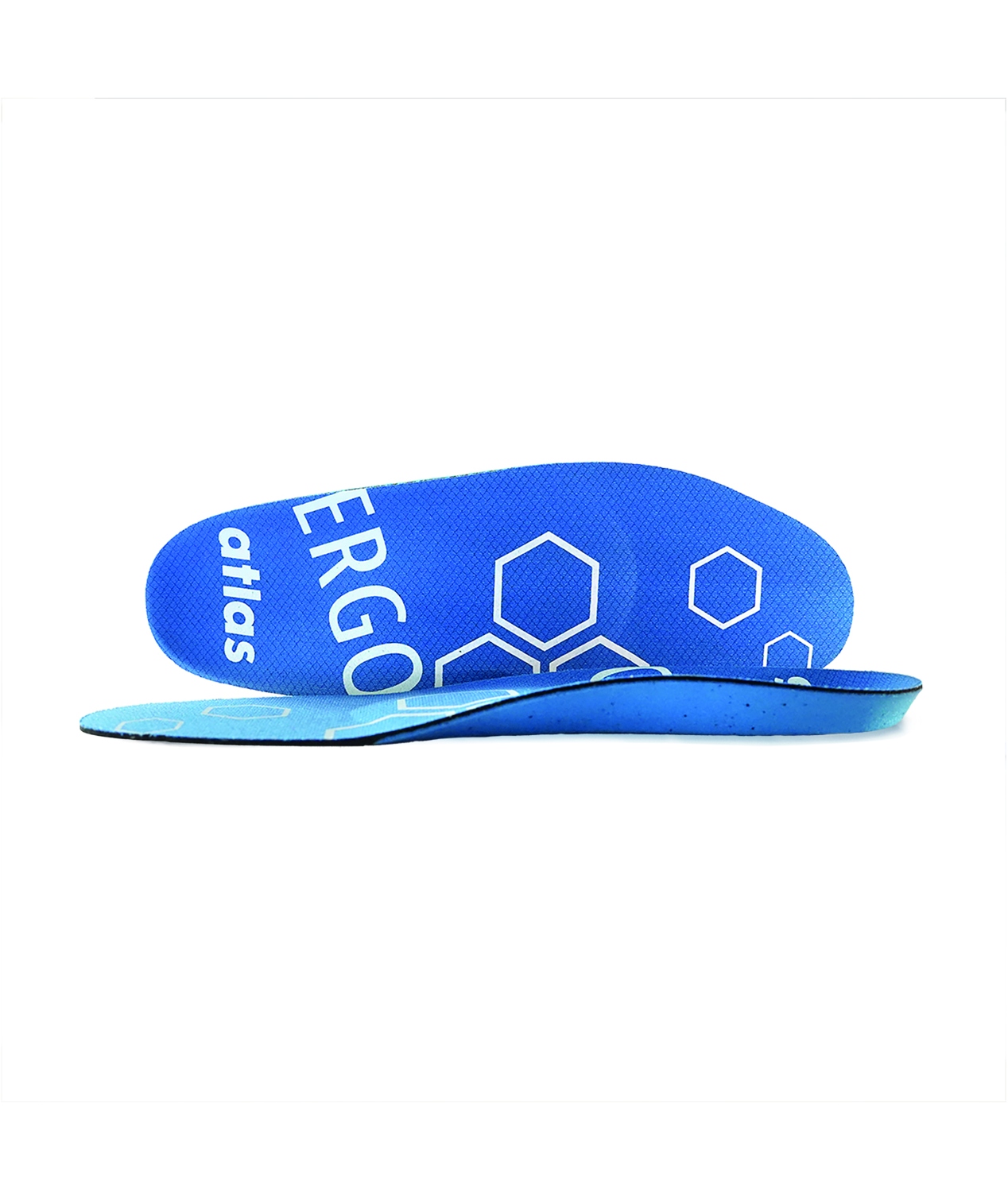 Atlas Ergo-Med Blue medium insoles, Black/Blue