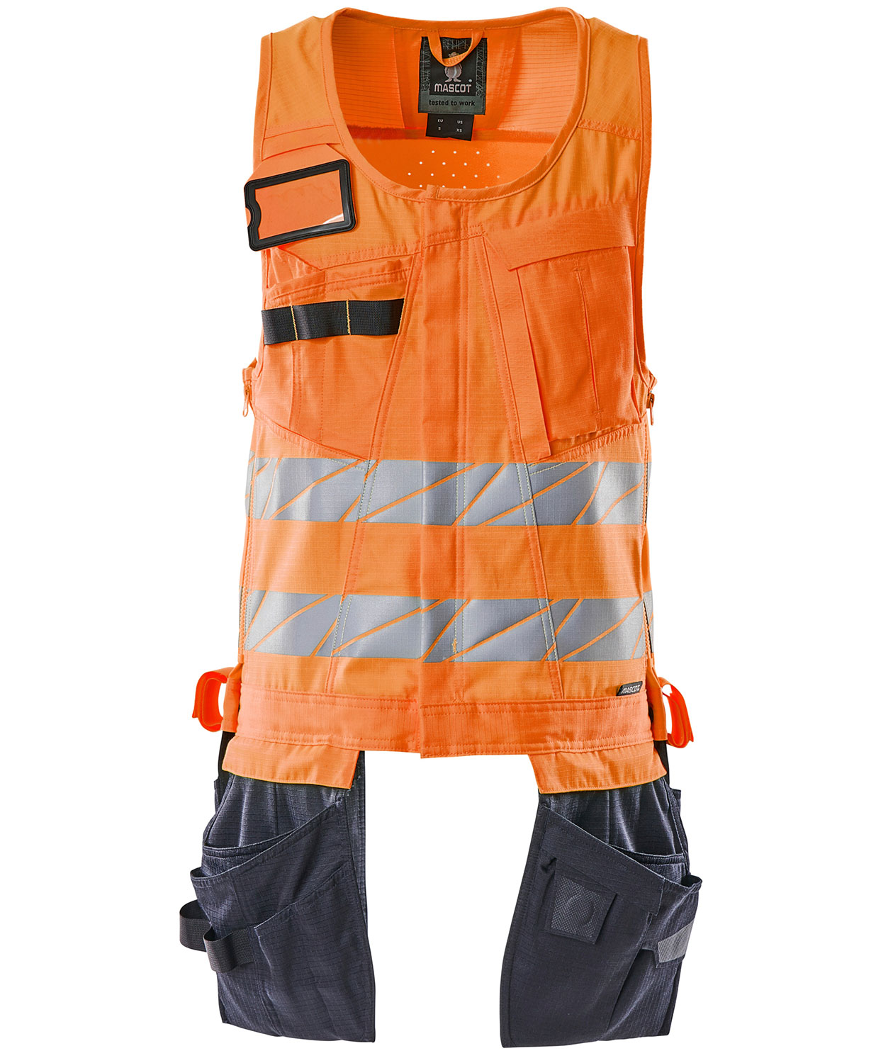 Mascot Accelerate Safe verkt&oslash;yvest full stretch, Hi-vis Orange/M&oslash;rk Marine, Hi-vis Orange/M&oslash;rk Marine, swatch