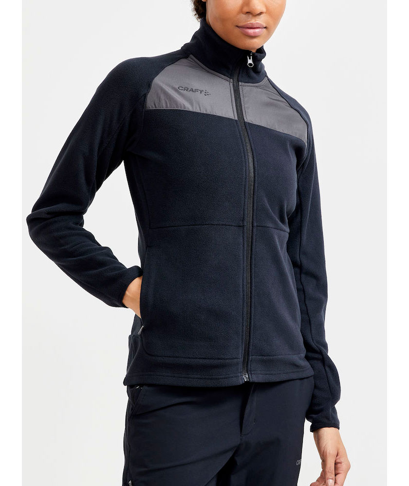 Craft ADV Explore fleece midlayer dam, Svart/Granit
