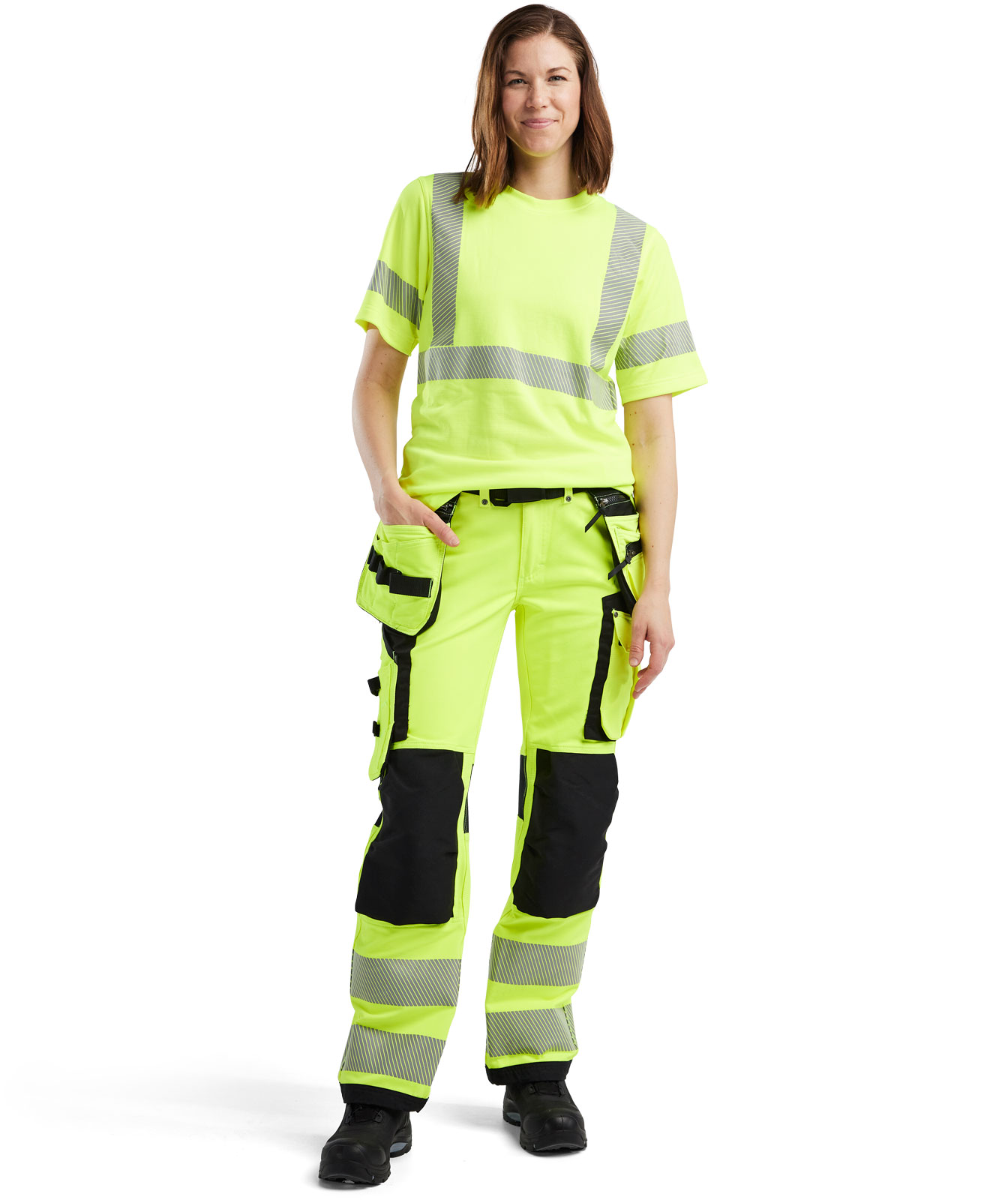 Bl&aring;kl&auml;der dame T-skjorte, Hi-Vis&nbsp;Gul, large image number 1