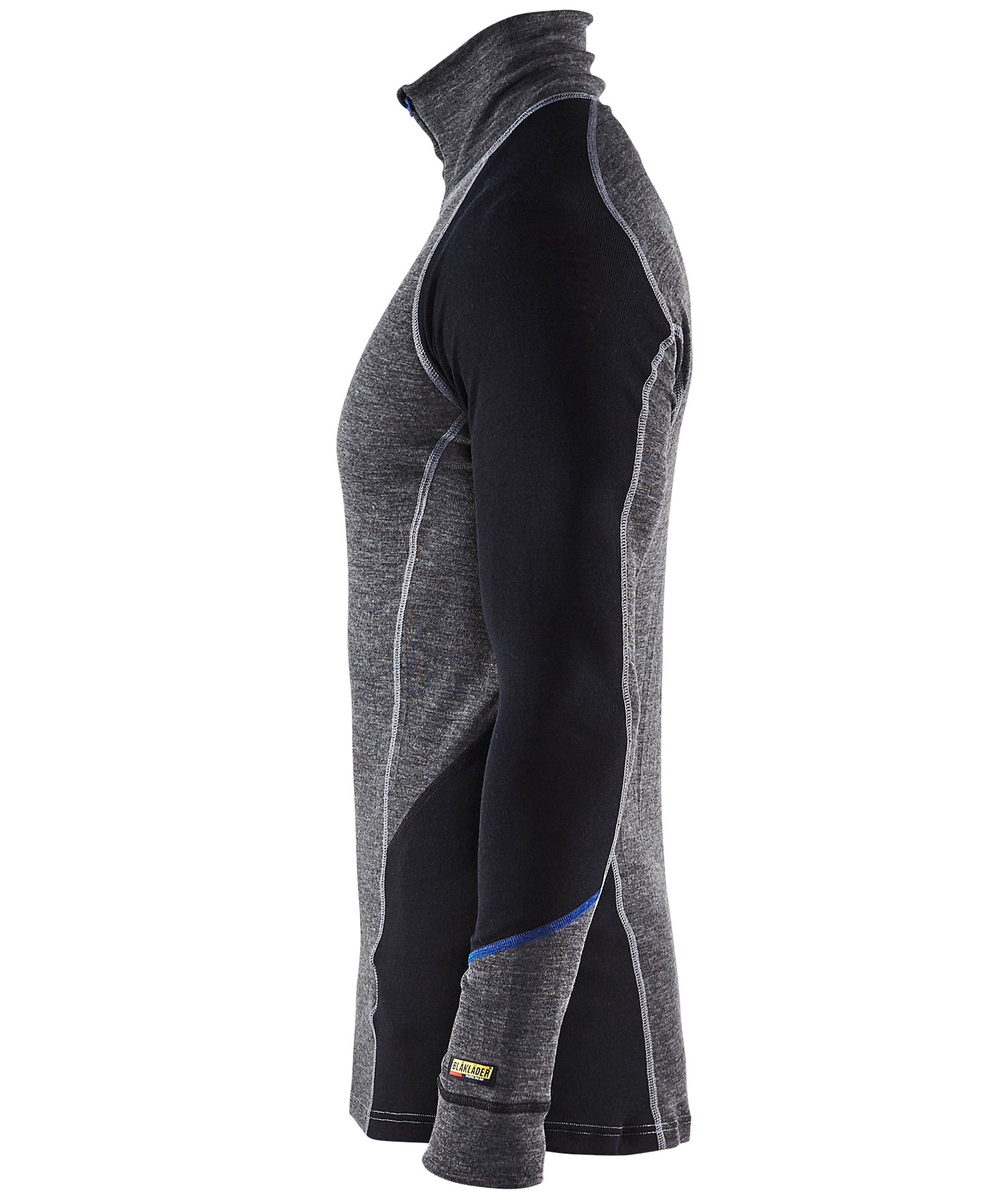 Bl&aring;kl&auml;der WARM Thermounterhemd X4899 mit Merinowolle, Grau/Schwarz, large image number 3