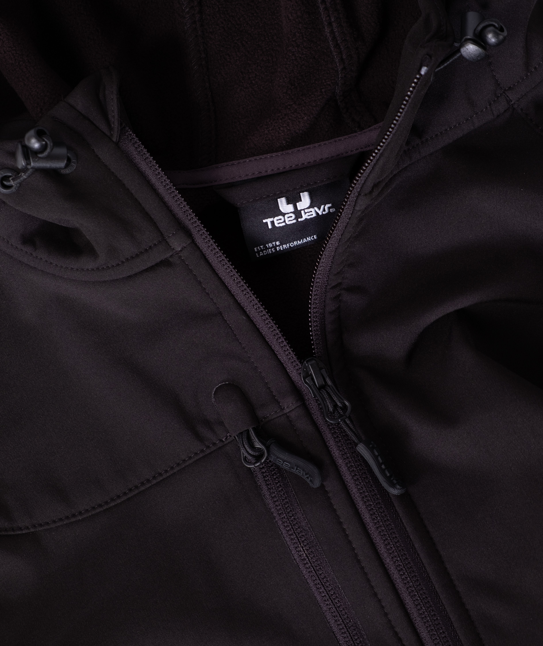 Tee Jays lightweight performance women's softshell, Black/dark grey, large image number 3