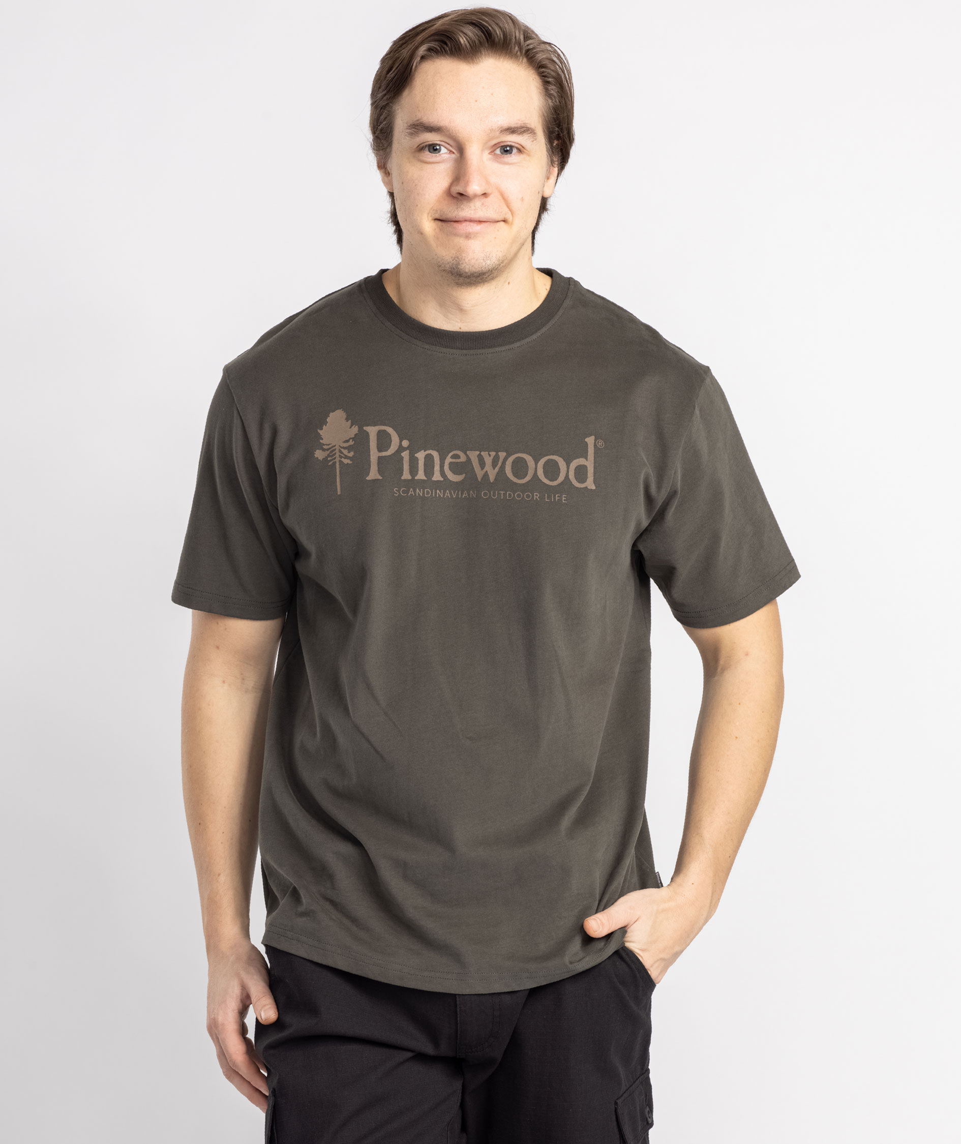 Pinewood Outdoor Life T-shirt, Dark Green, large image number 3
