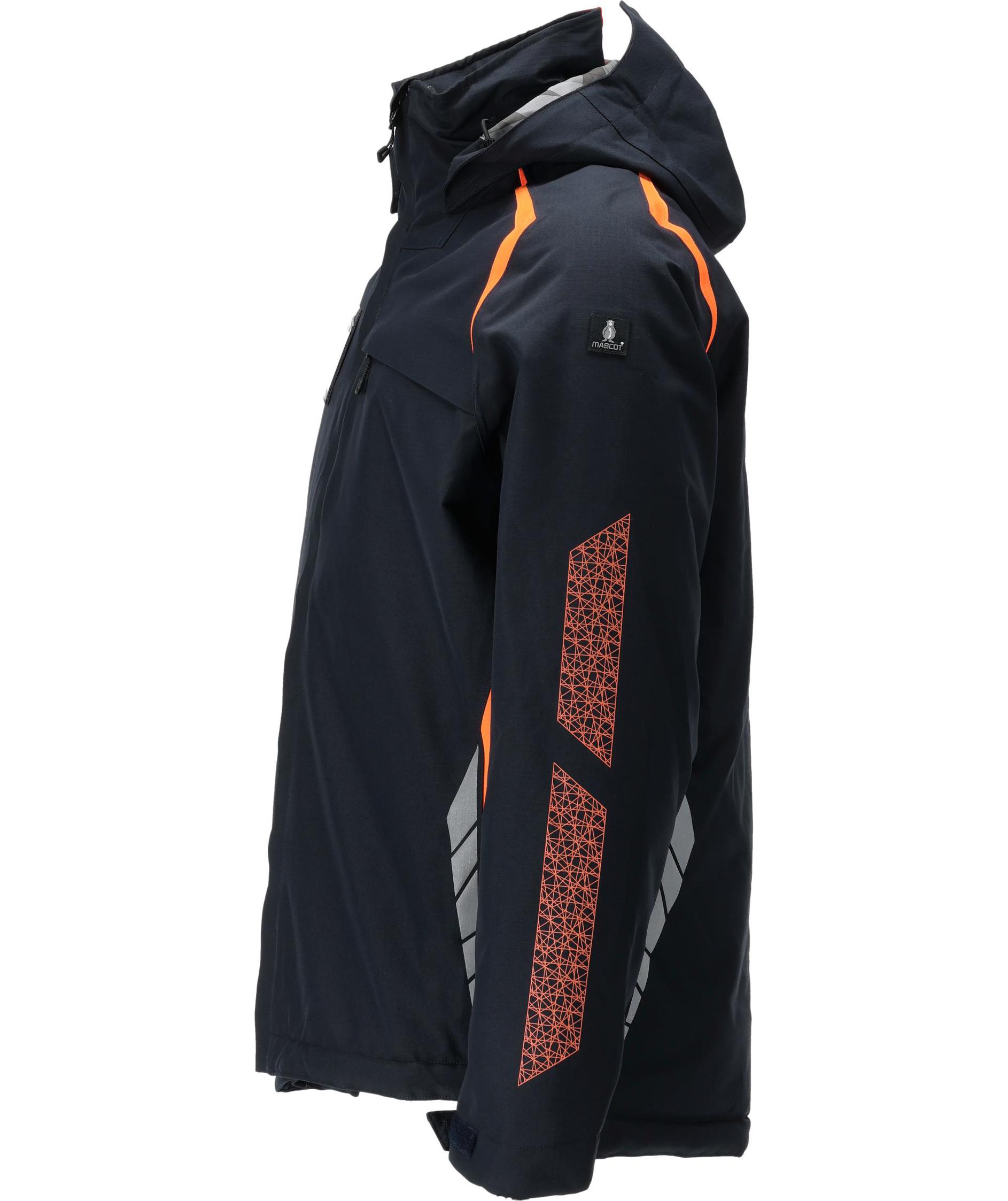 Mascot Accelerate Safe vinterjakke, M&oslash;rk Marine/Hi-Vis Oransje, large image number 3