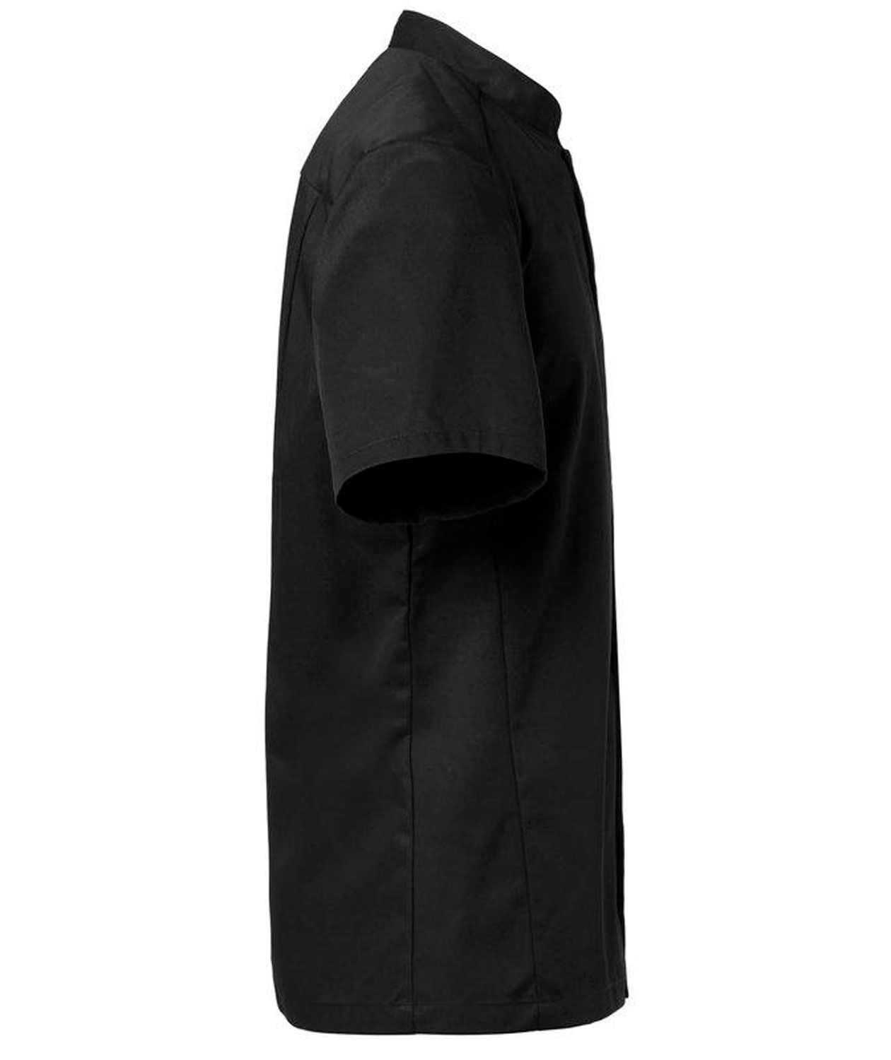 Segers modern fit chefs shirt with short sleeves and snapbuttons, Black, large image number 3