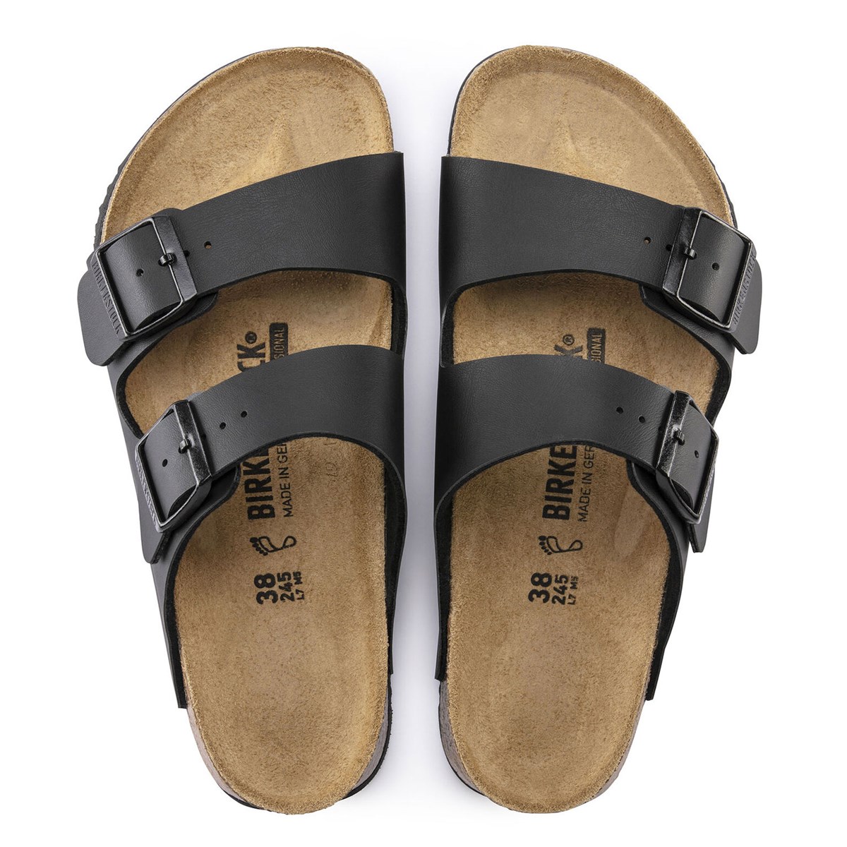 Birkenstock Arizona Narrow Fit sandaler, Sort, large image number 2
