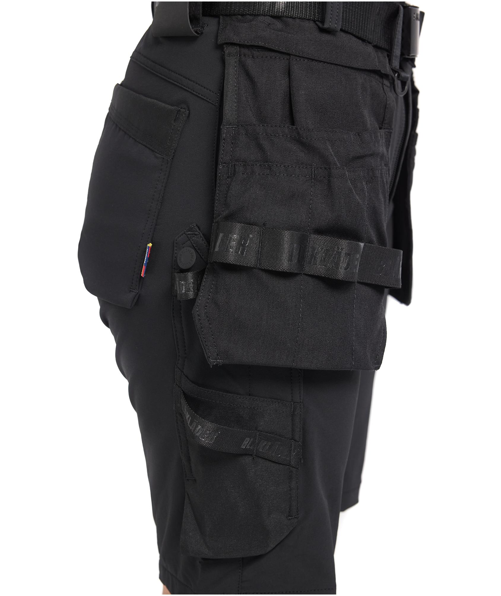 Bl&aring;kl&auml;der hantverksshorts full stretch dam, Svart, large image number 4