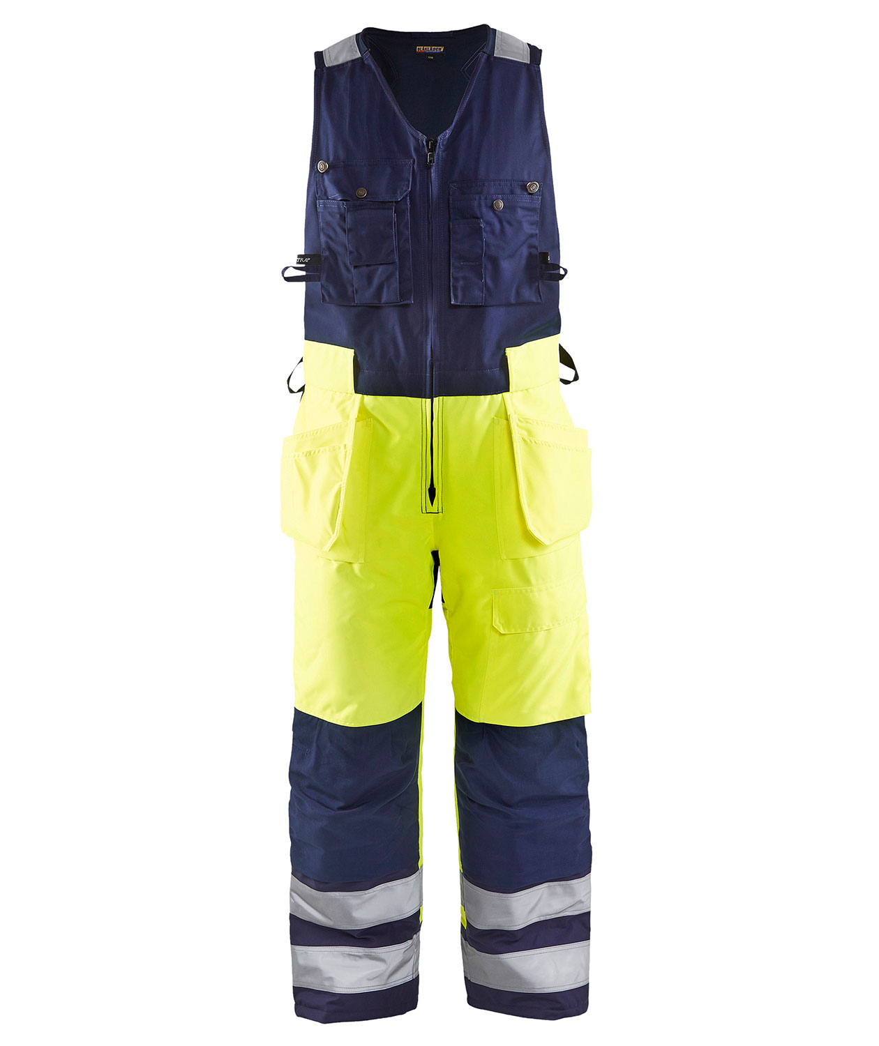 Bl&aring;kl&auml;der vinter v&auml;stbyxa, Varsel gul/marinbl&aring;