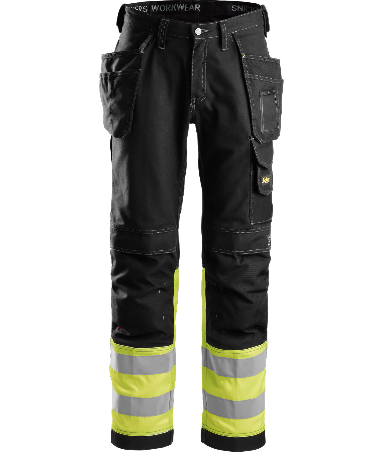 Snickers h&aring;ndverkerbukse 3235, Svart/Gul, large image number 0