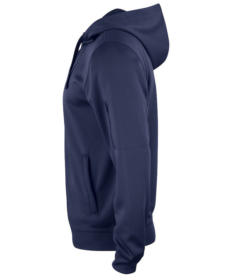Clique Basis Active hoodie with full zipper, Dark Marine Blue, large image number 3