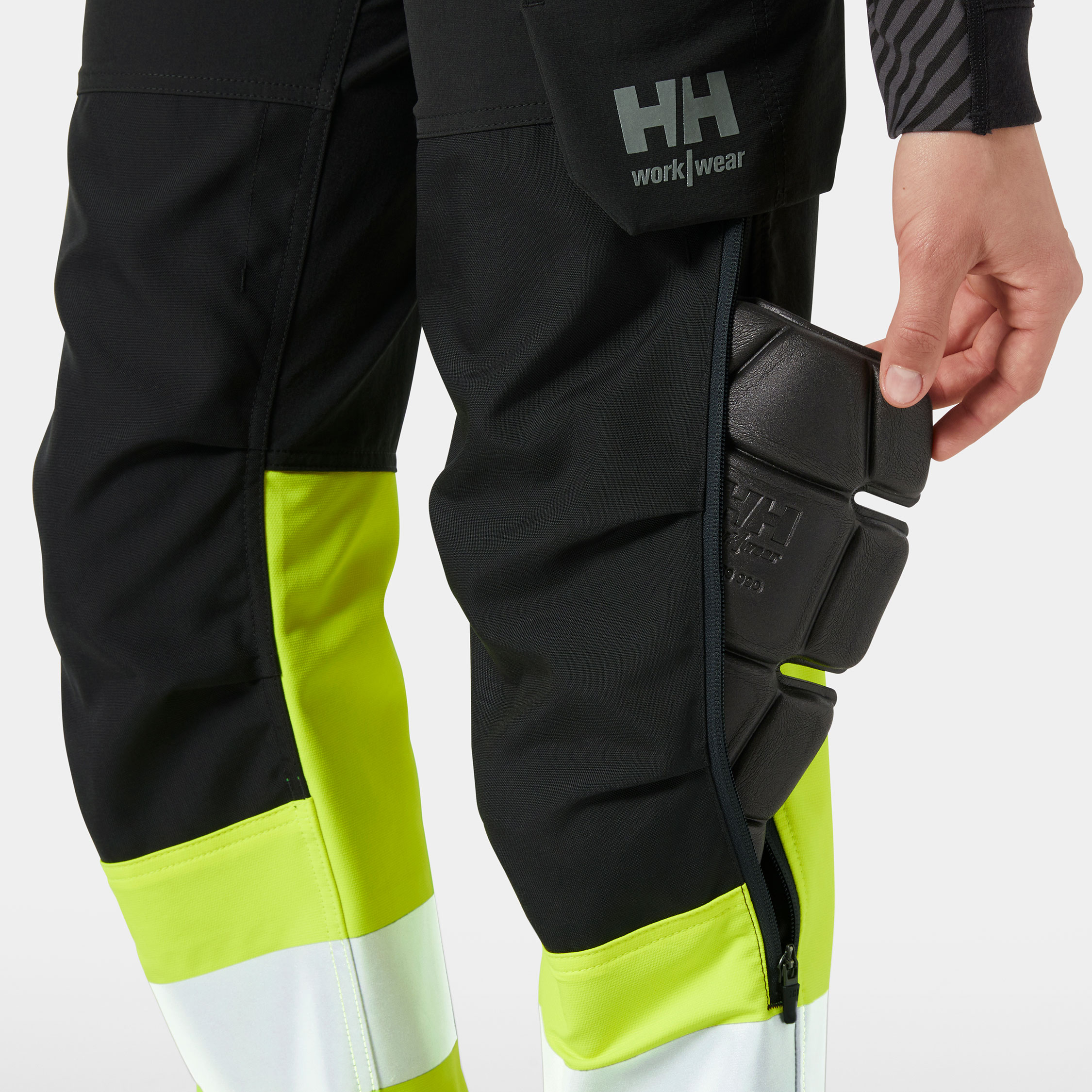 Helly Hansen Alna 4X Umstands Arbeitshose full stretch, Hi-vis Gelb/Ebony, large image number 5