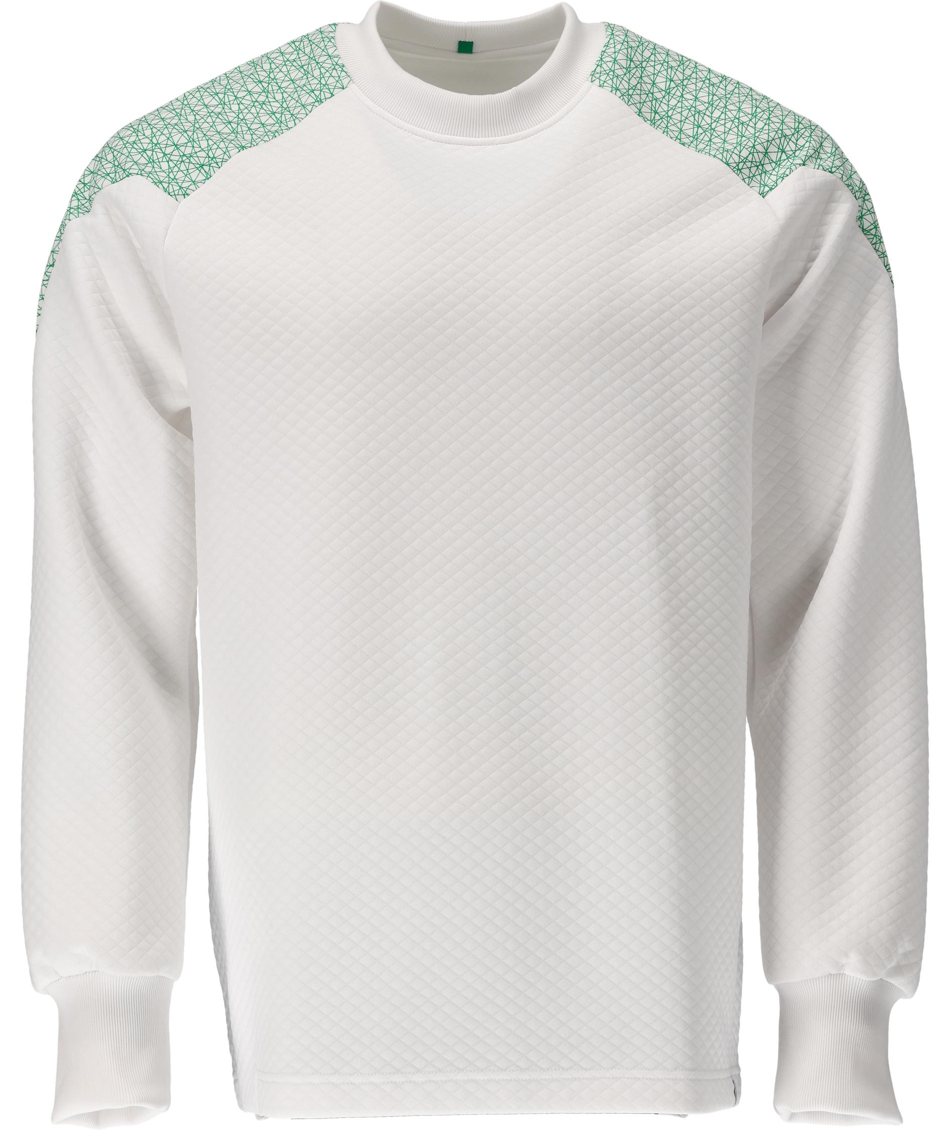 Mascot Food & Care Premium Performance HACCP-approved sweatshirt, White/Grassgreen, White/Grassgreen, swatch