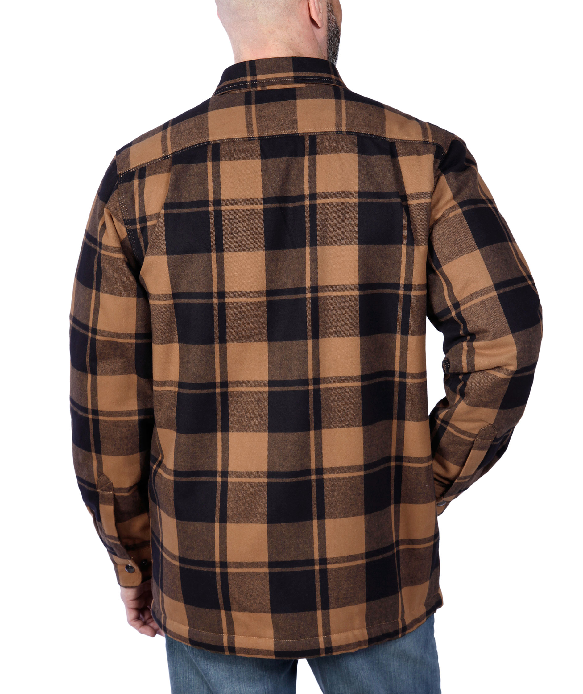 Carhartt foret flannel skjortejakke, Carhartt Brown, large image number 3