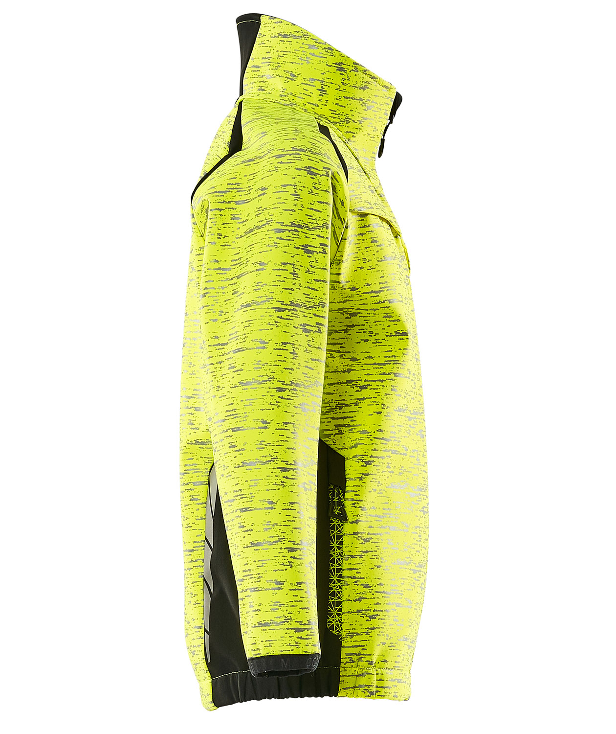 Mascot Accelerate Safe softshelljakke for barn, Hi-vis Gul/Svart, large image number 3