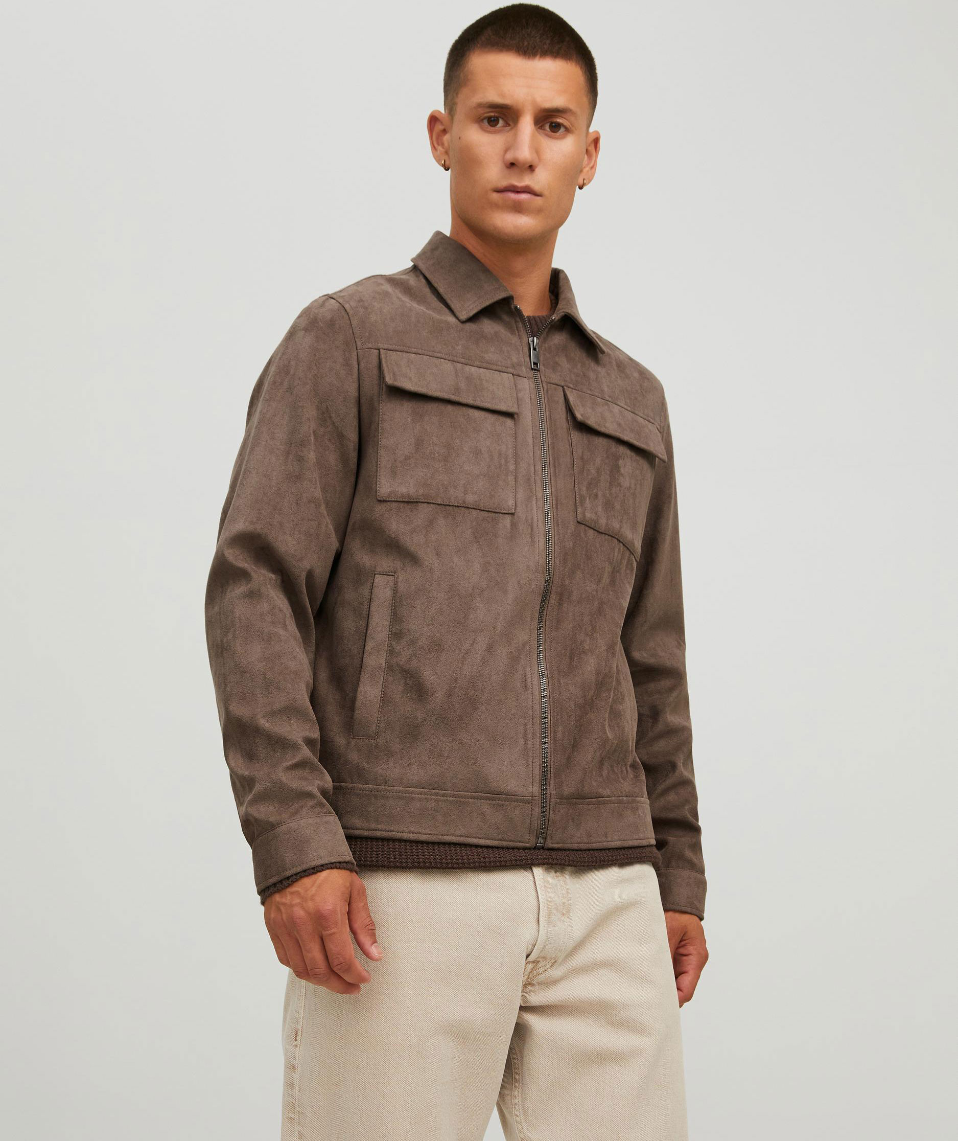 Jack & Jones JJEROCKY PAYTON faux leather jacket, Falcon, large image number 5