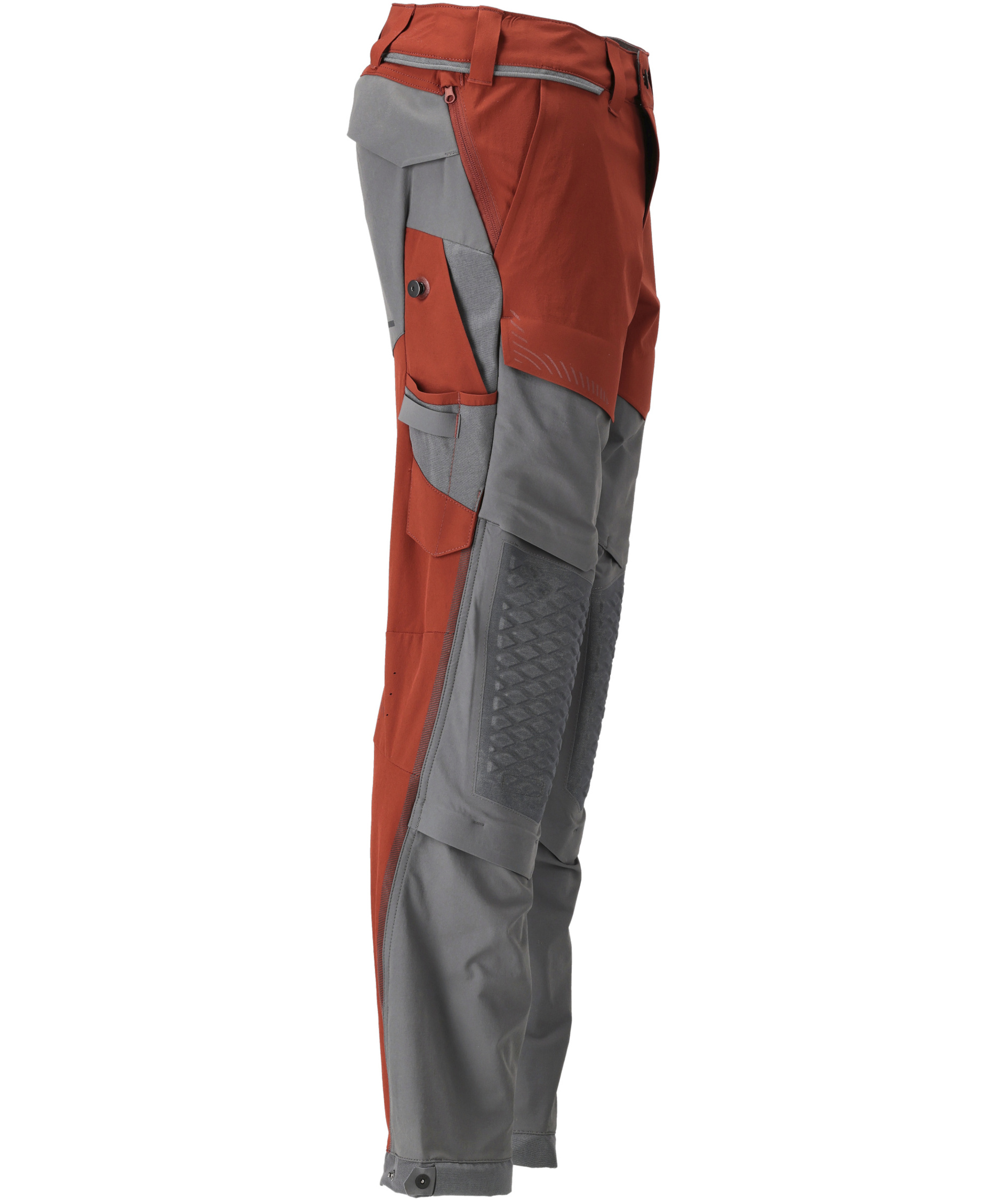 Mascot Customized Arbeitshose full stretch, Herbstrot/Steingrau, large image number 3