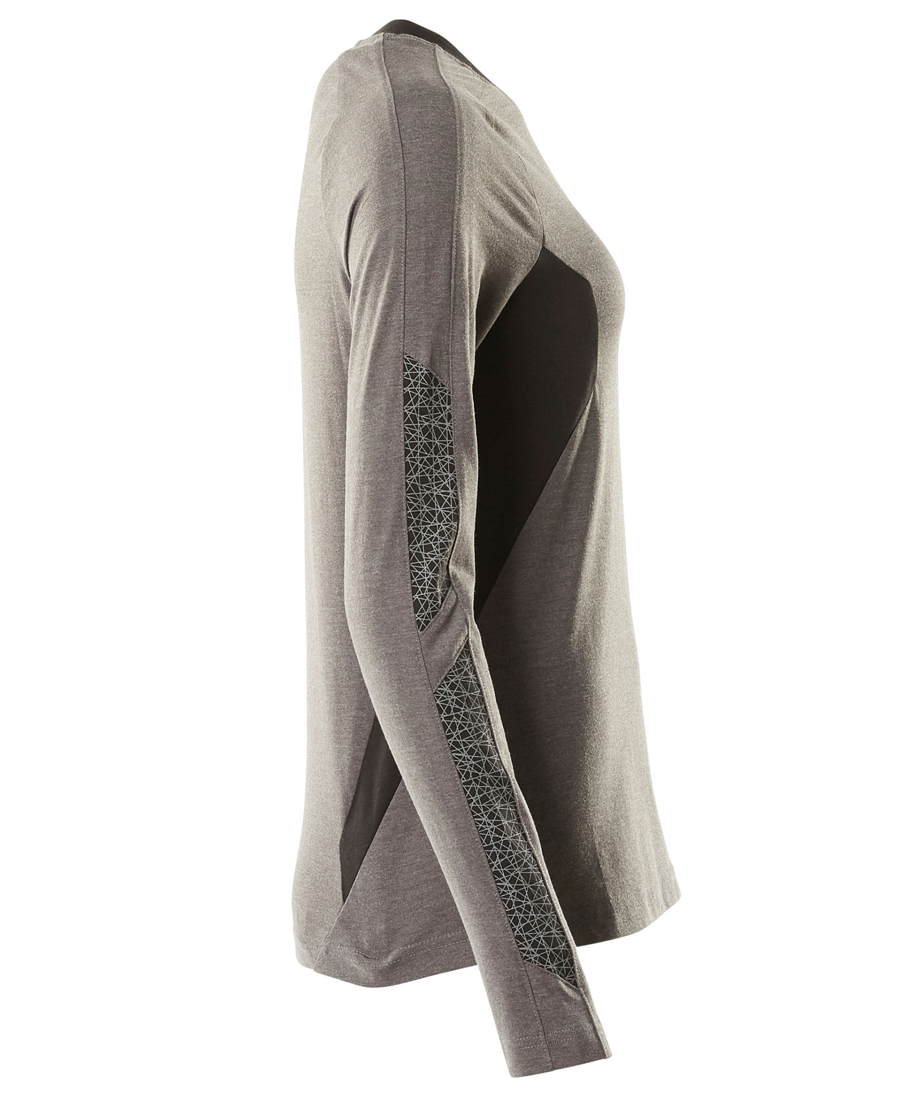 Mascot Accelerate lang&aelig;rmet dame T-shirt, M&oslash;rk Antracit/Sort, large image number 2