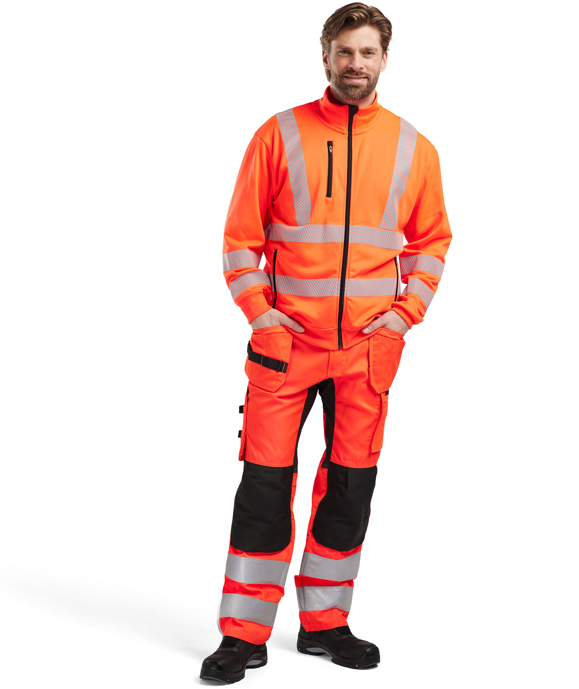 Bl&aring;kl&auml;der cardigan, Hi-Vis Red, large image number 1