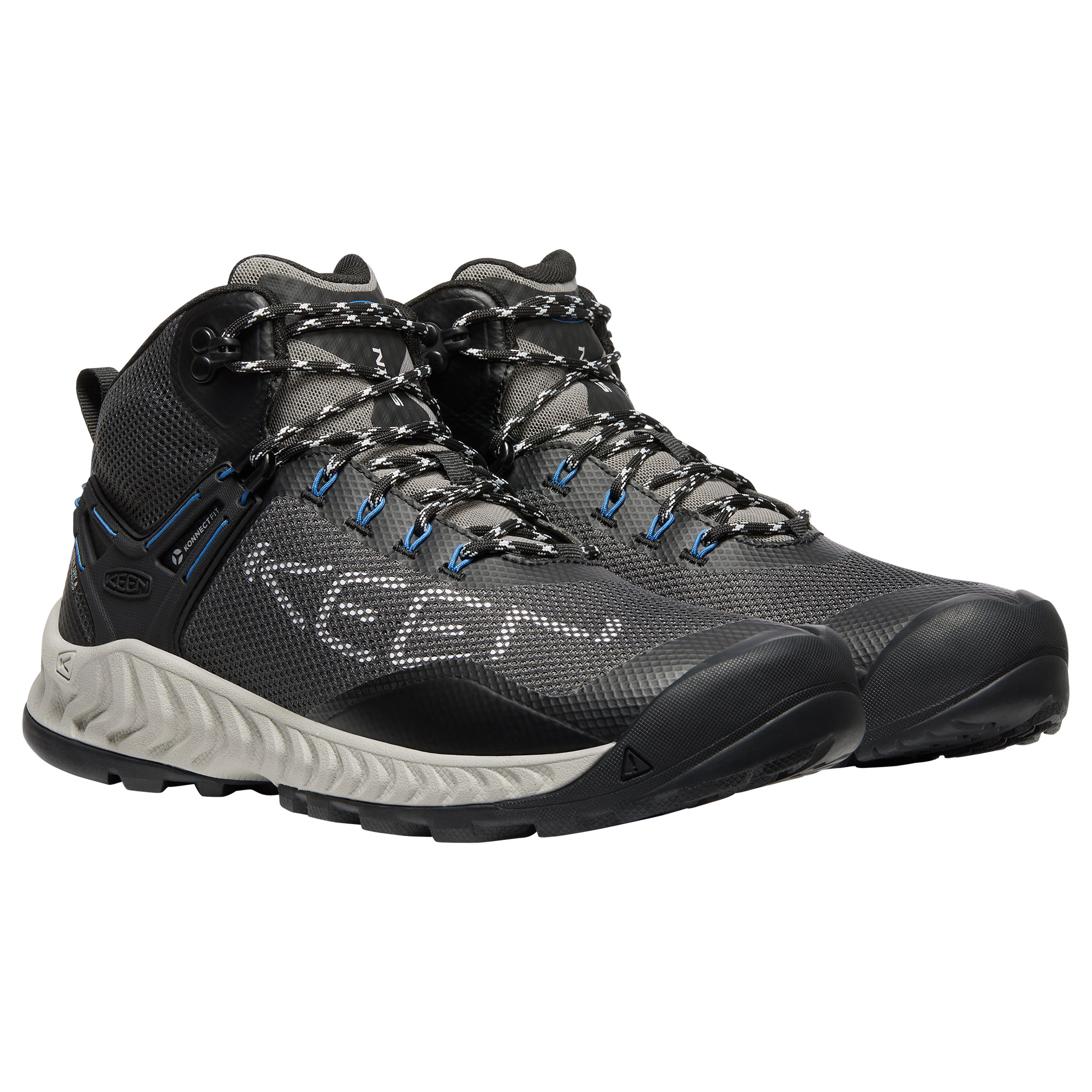 Keen Nxis Evo Mid WP hiking boots, Magnet/bright cobalt