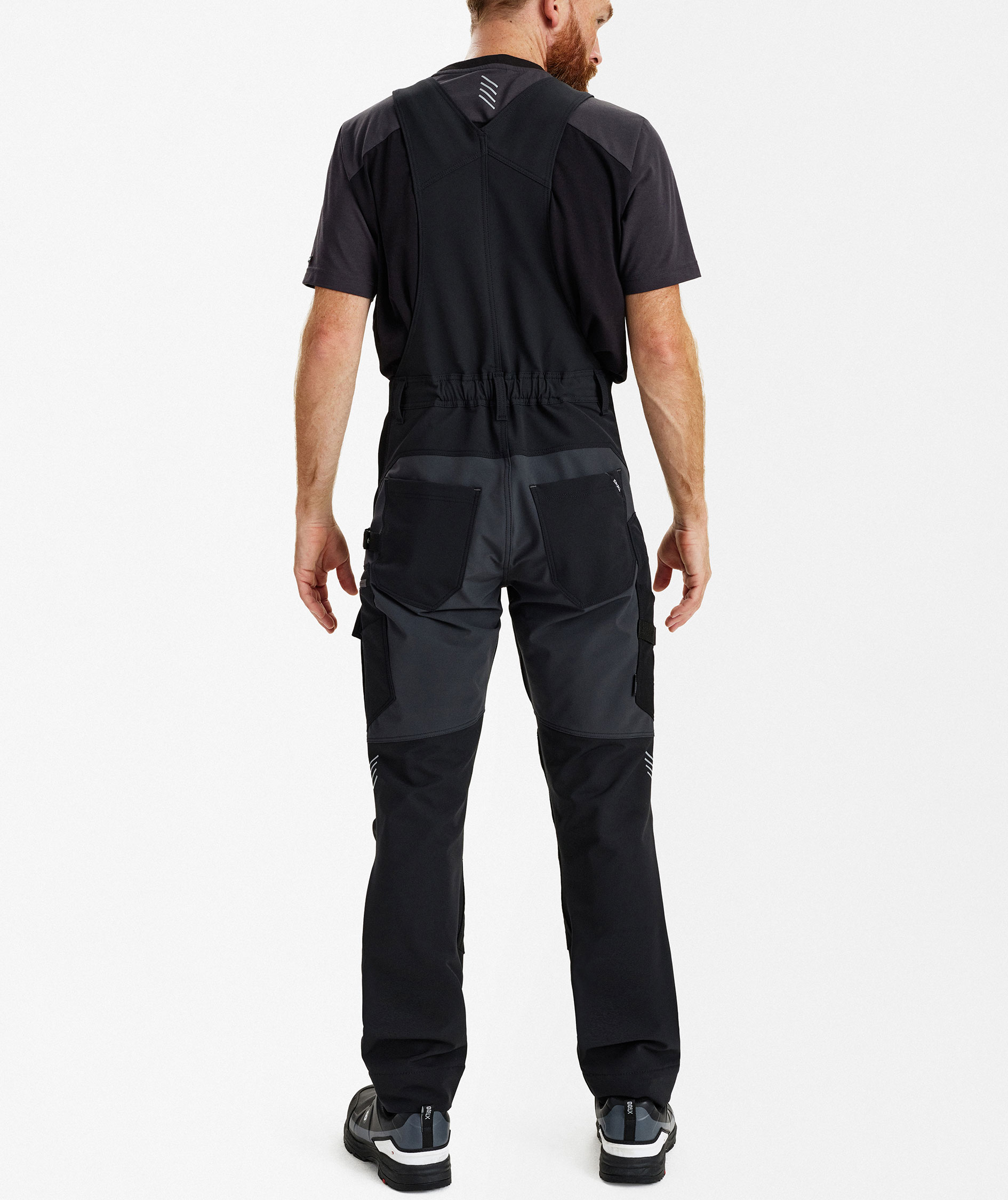 Engel Entire h&auml;ngselbyxa full stretch, Black/Anthracite Grey, large image number 4