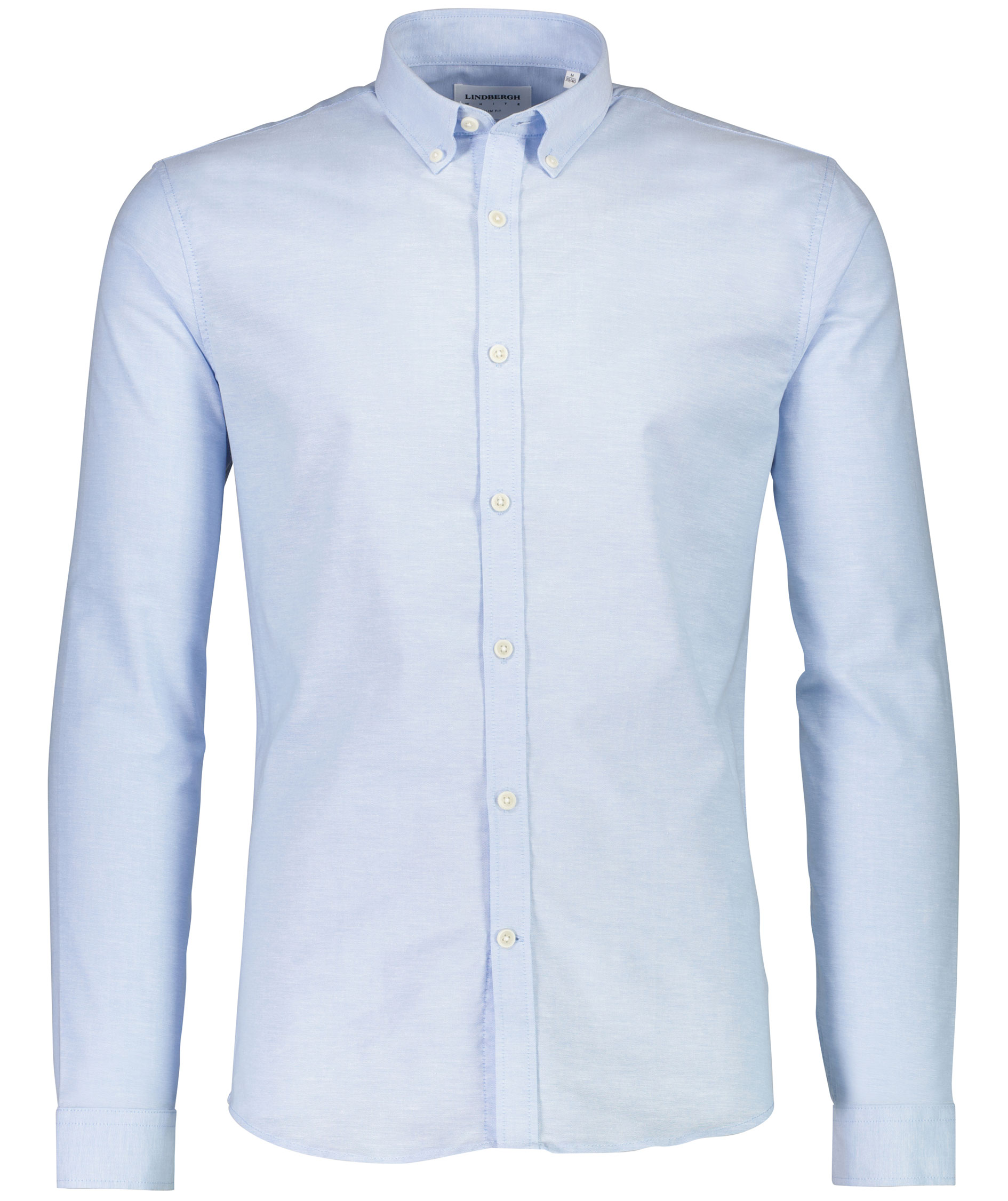 Lindbergh Oxford superflex skjorte, LT Blue Mix, LT Blue Mix, swatch
