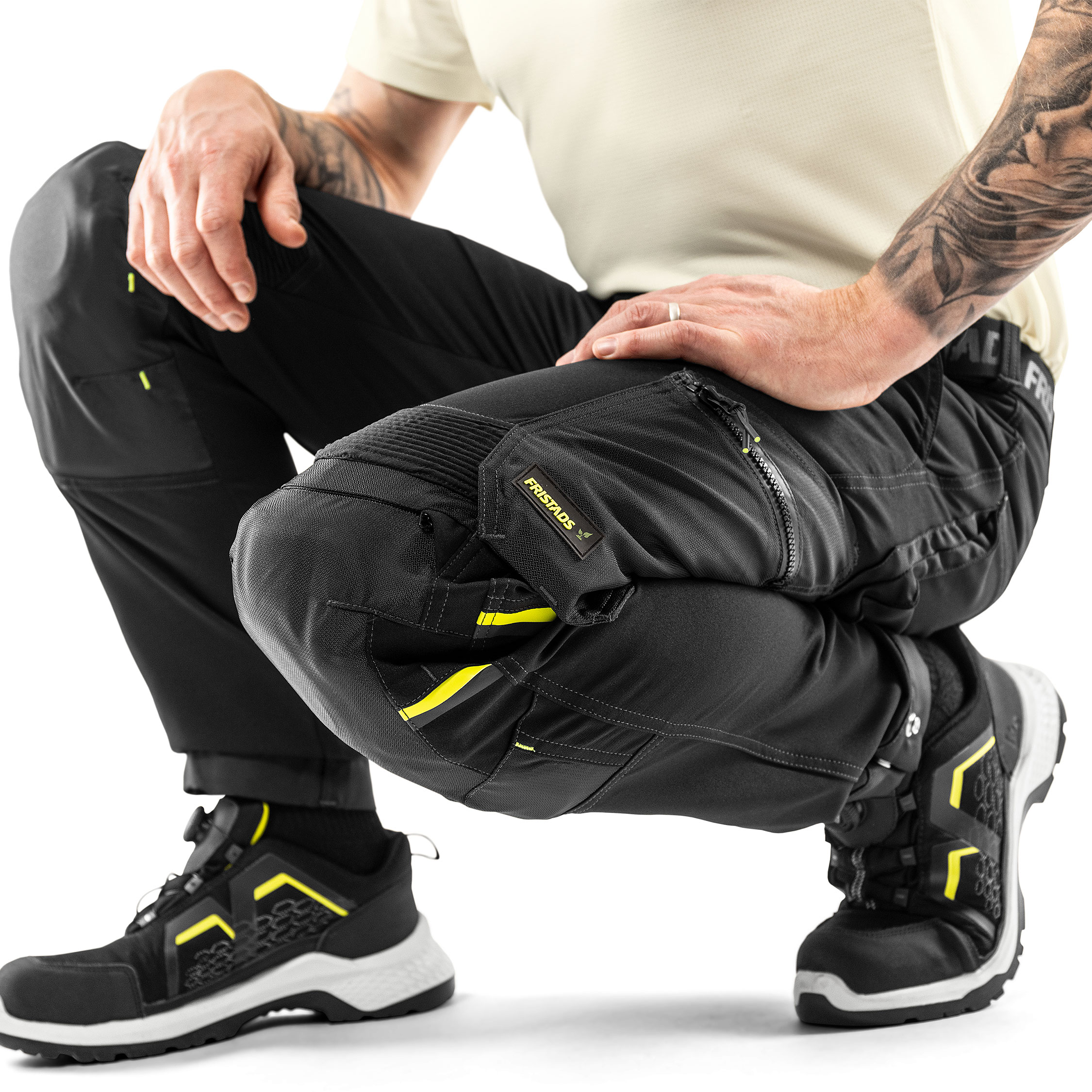 Fristads Flex h&aring;ndverksbukse 2800 GSTT full stretch, Svart, large image number 9