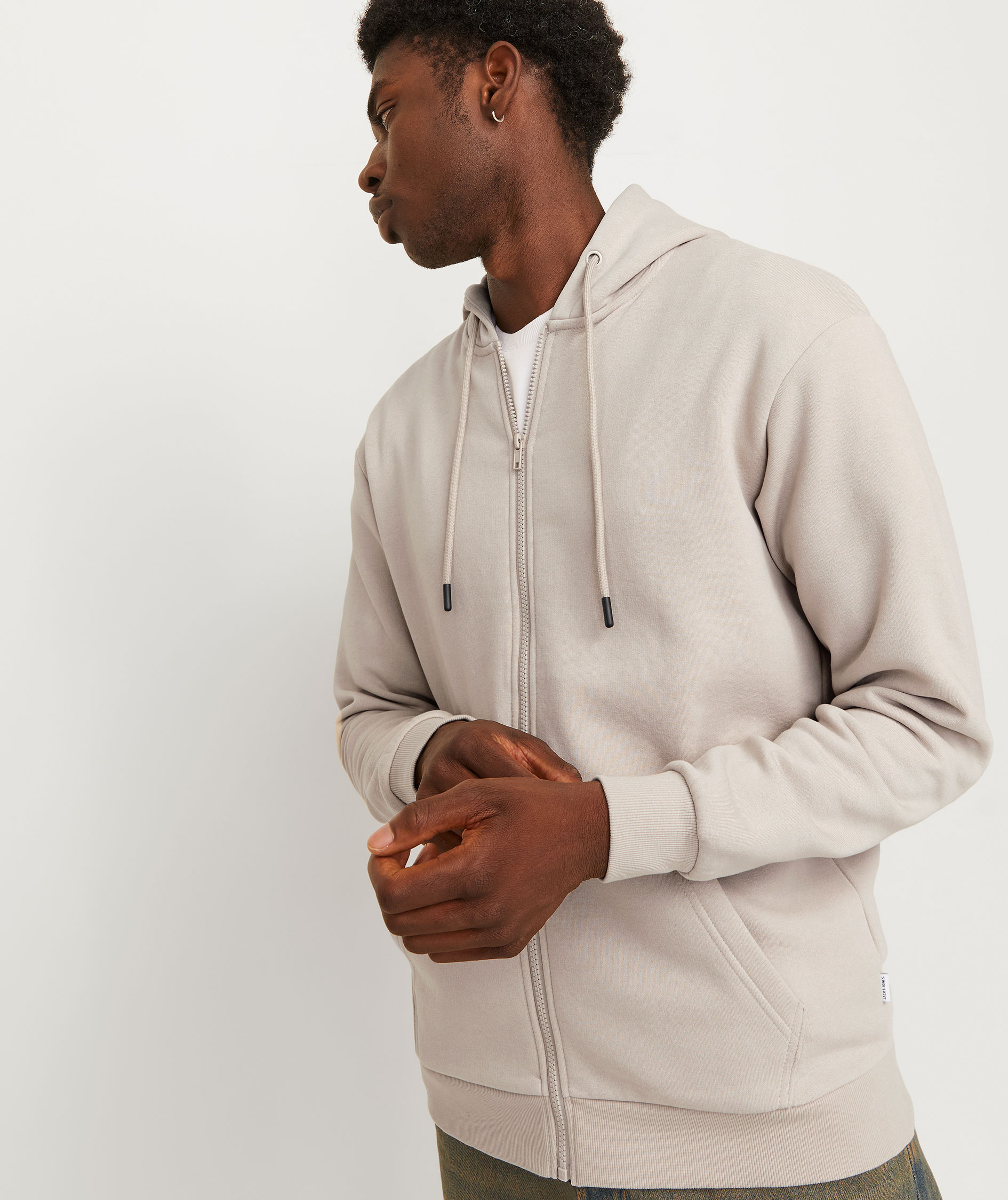 Jack & Jones JJEBRADLEY hettegenser med glidel&aring;s, Moonbeam, large image number 6