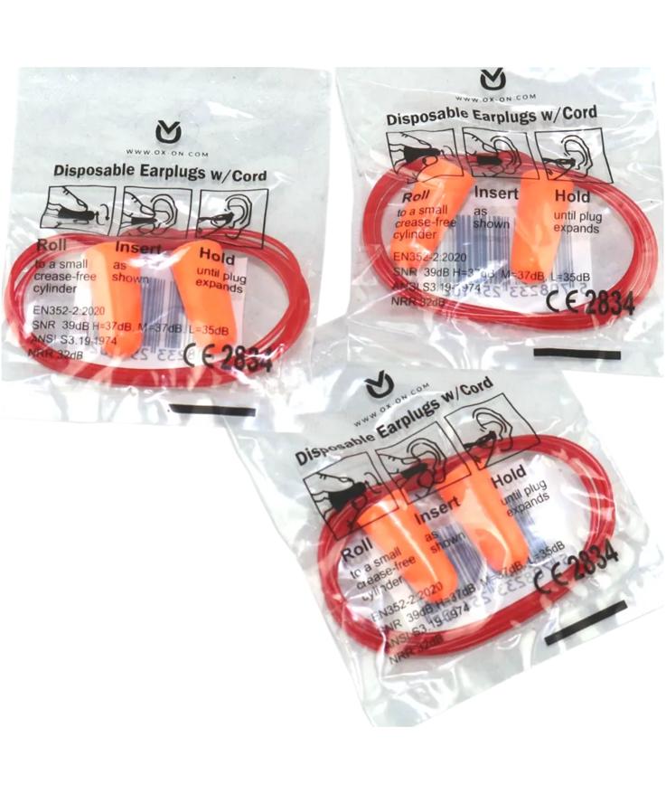 OX-ON comfort &ouml;ronproppar med sladd 100 st, Orange, Orange, large image number 4