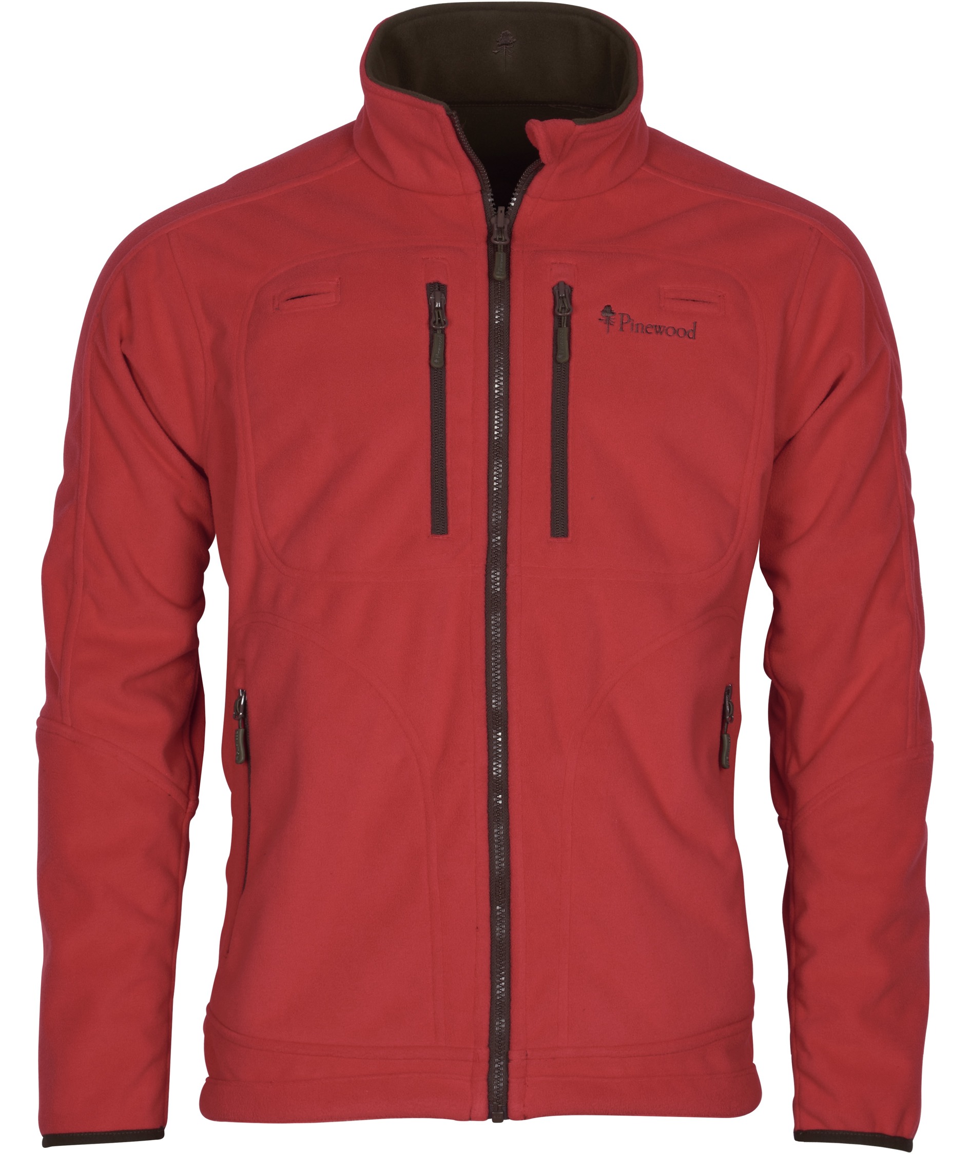 Pinewood&nbsp;Furudal Reversible fleecejakke, Hunting Brown/Red