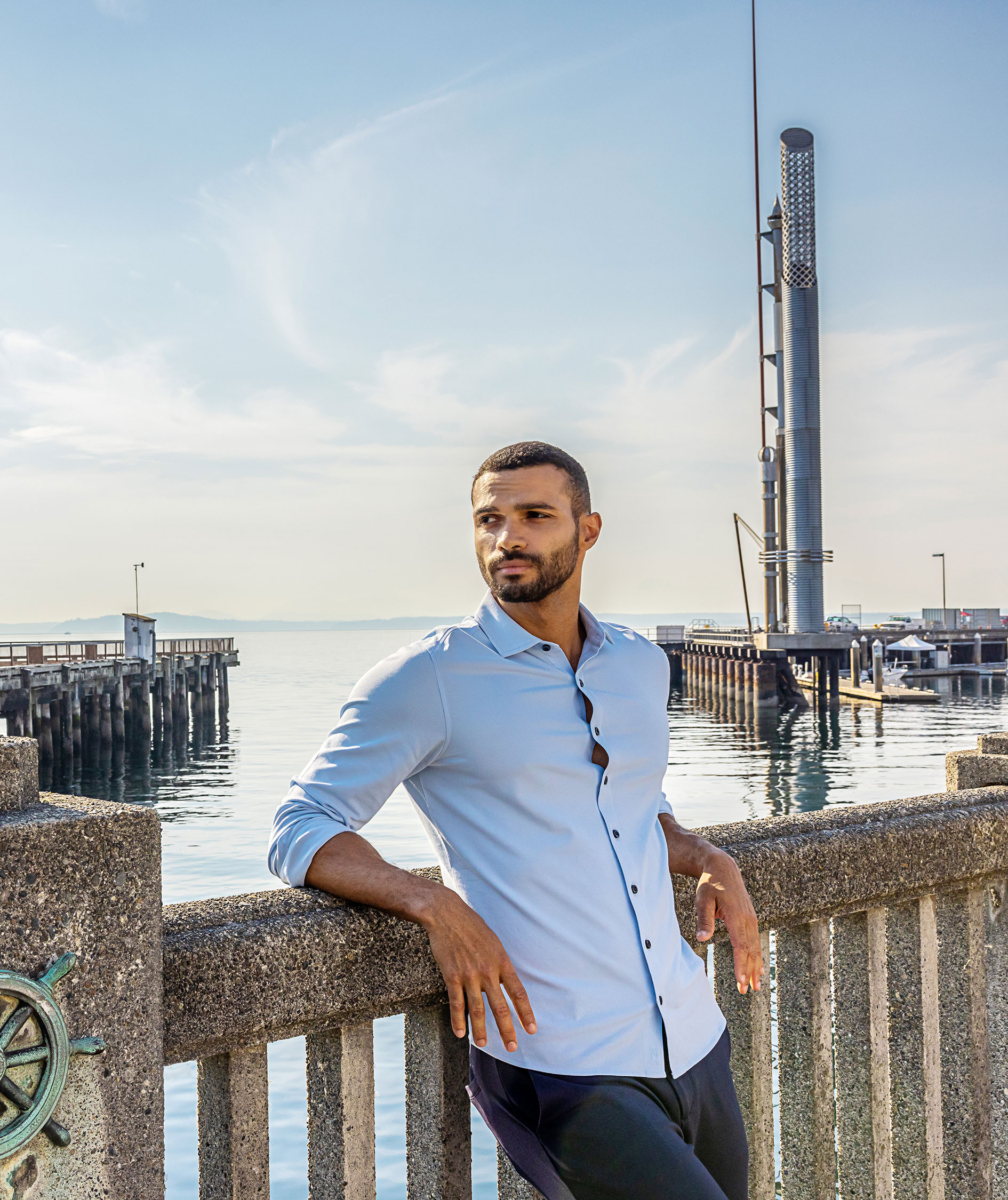 Cutter & Buck Advantage Slim fit skjorta, Heaven Blue, large image number 5