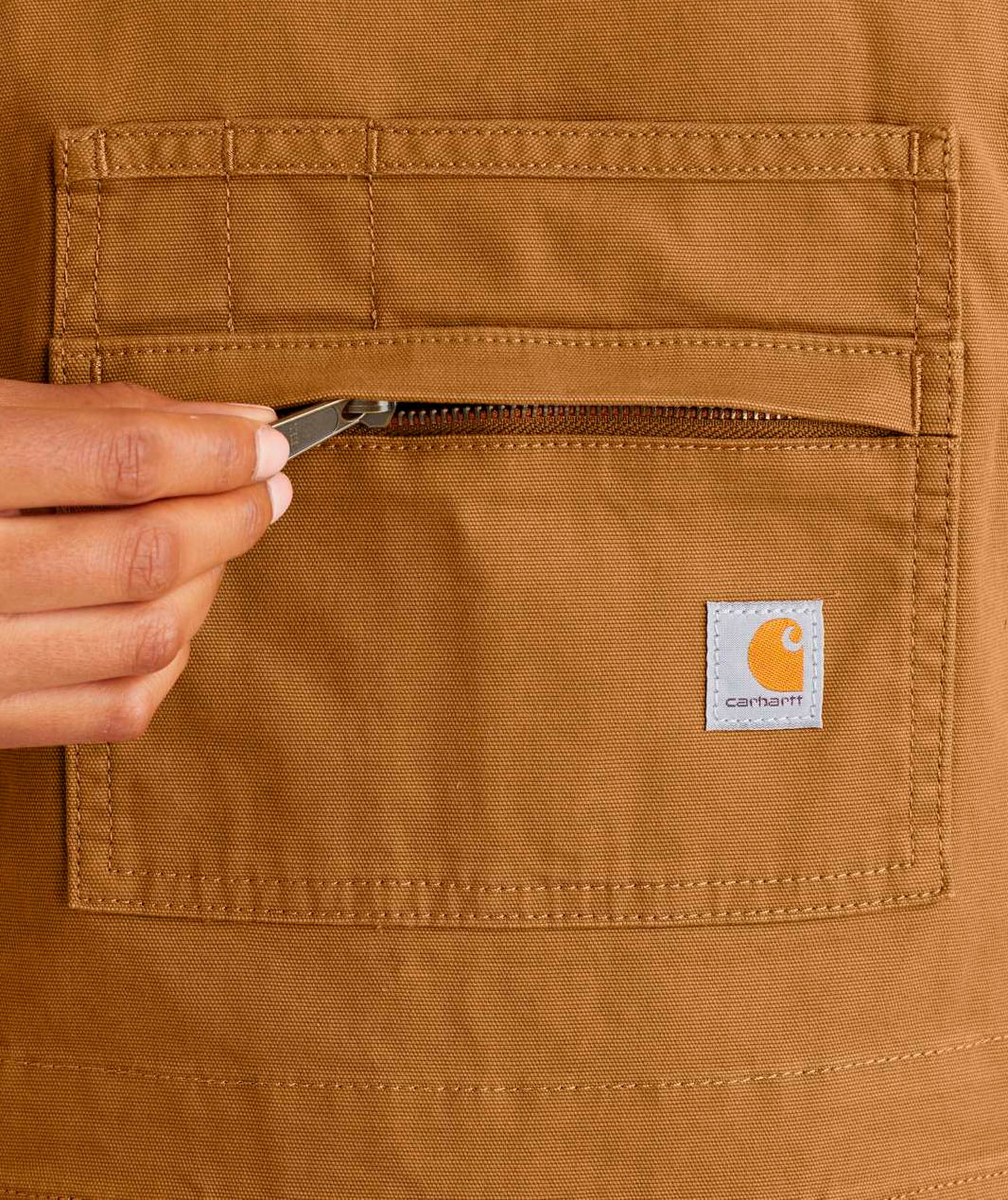 Carhartt Rugged Flex Canvas dame shortall, Carhartt Brown, large image number 4