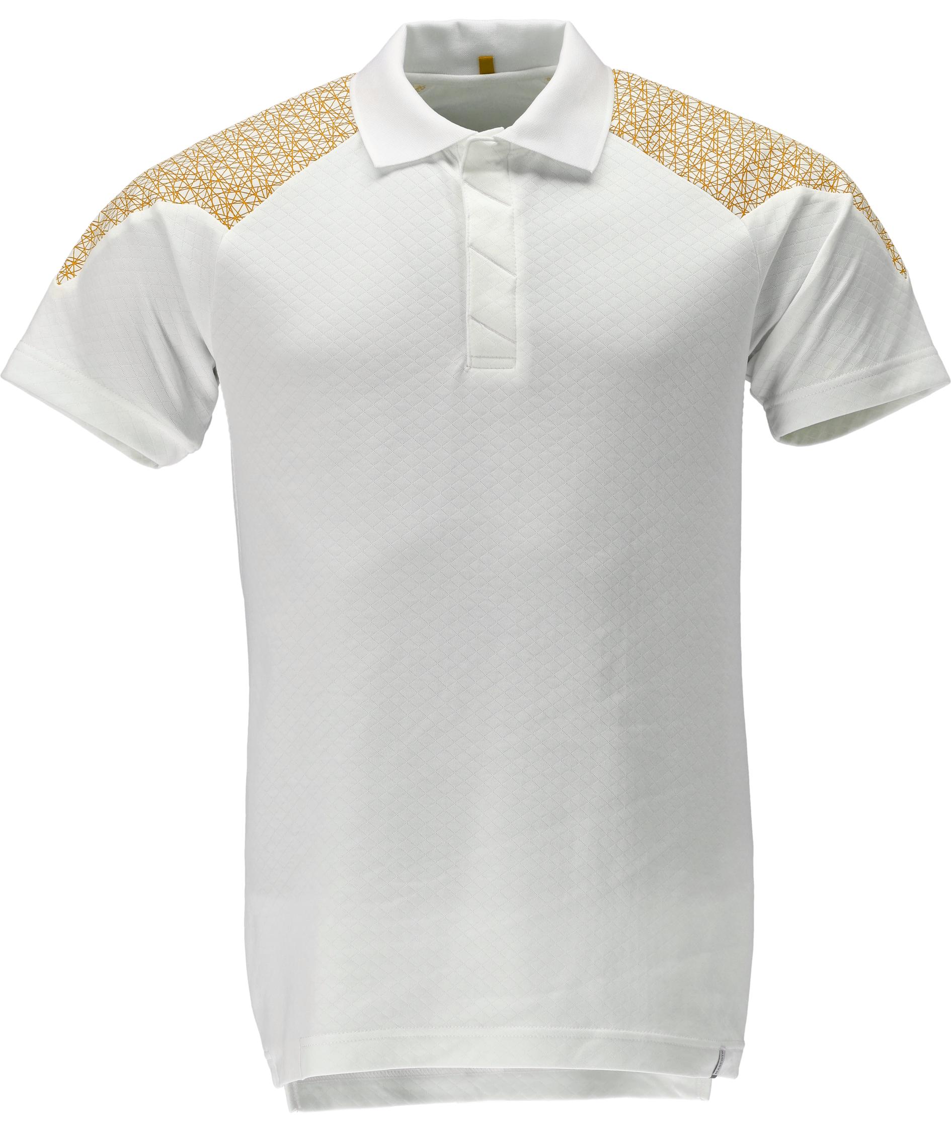 Mascot Food & Care Premium Performance HACCP-zugelassene Poloshirt, Weiss/Currygelb