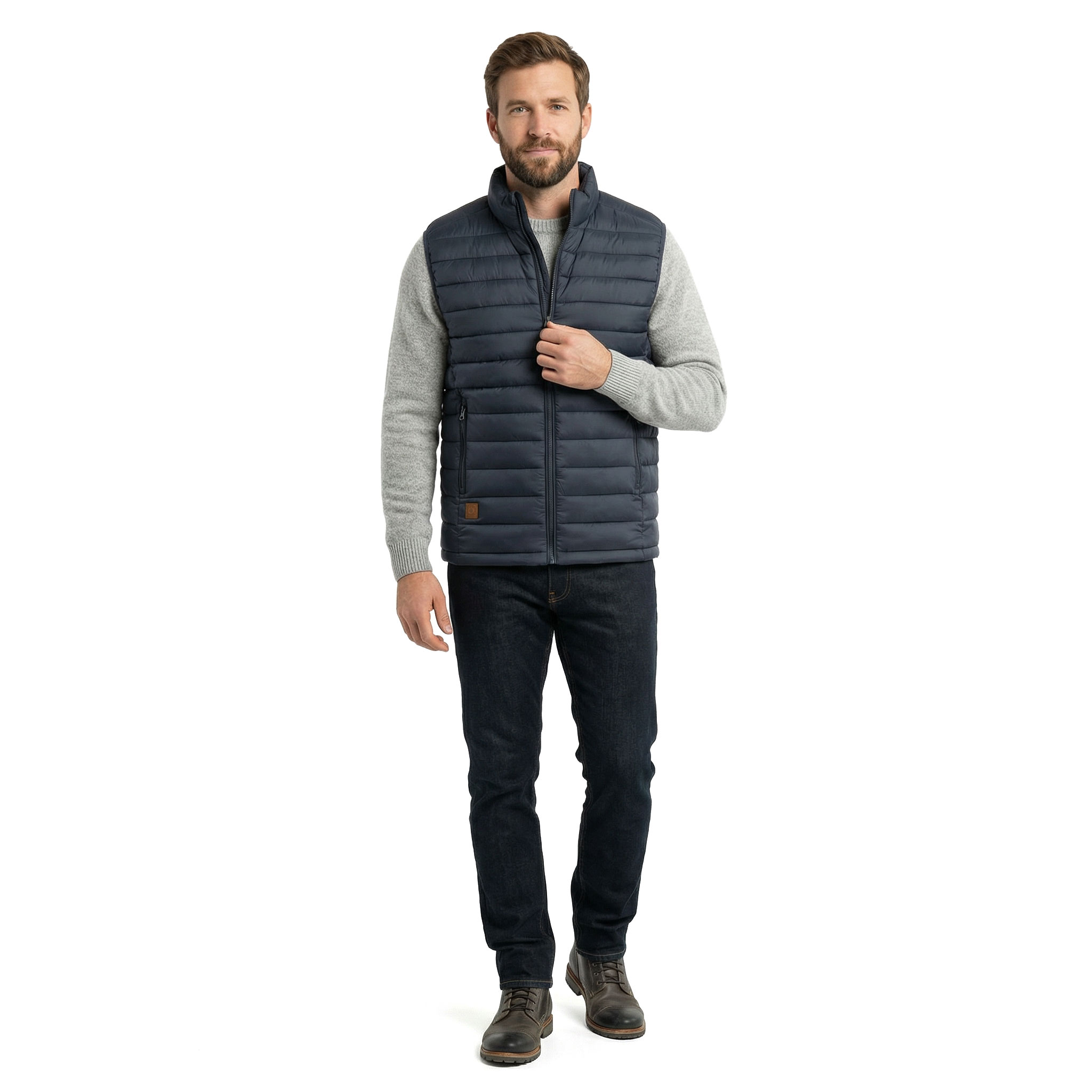 Westborn vattert vest, Navy
