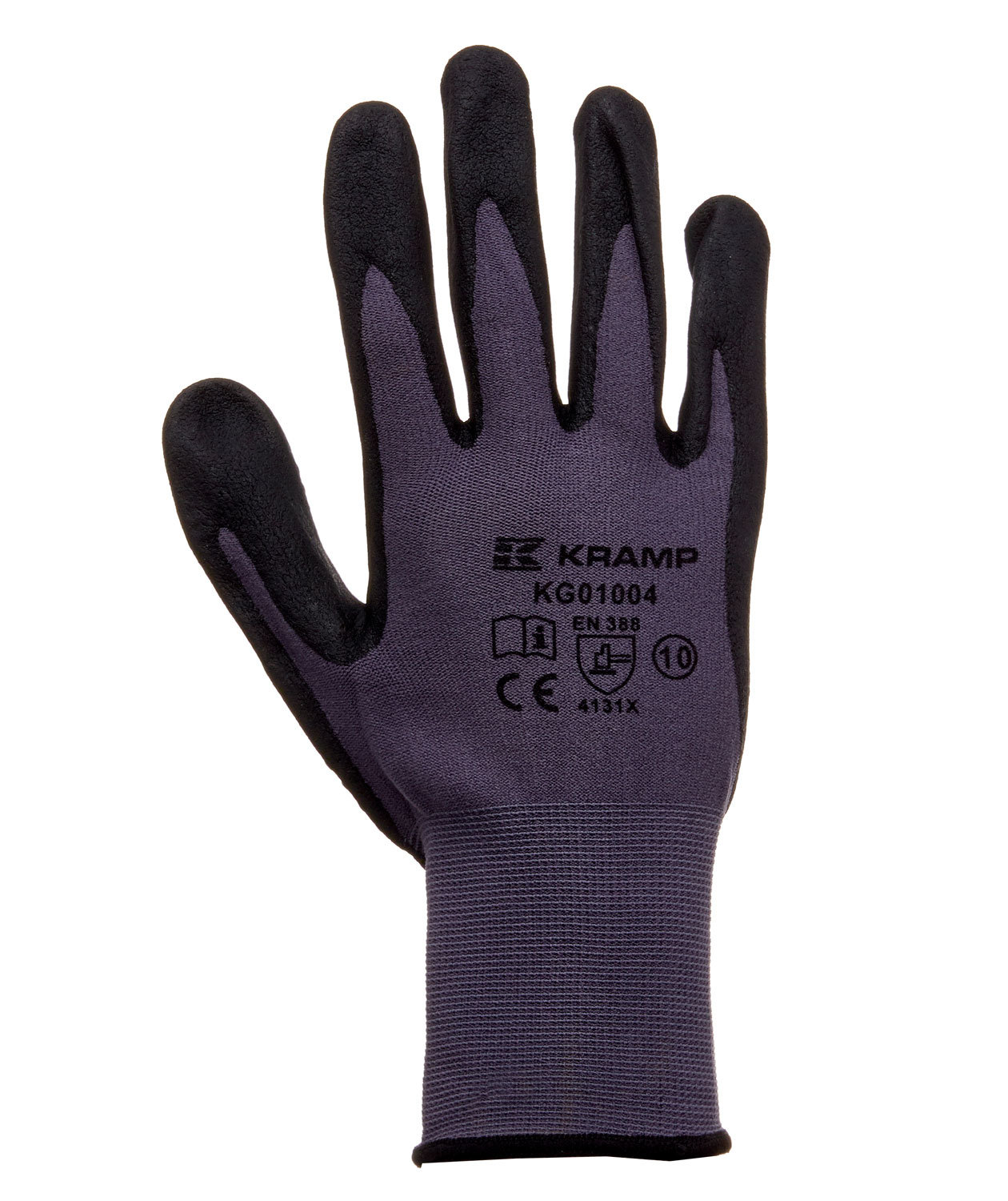 Kramp 1.004 arbejdshandsker med dotter, Gr&aring;