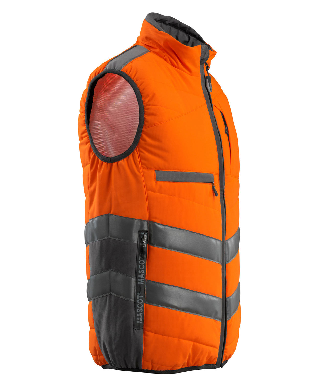 Mascot Safe Supreme Grimsby Steppweste, Hi-vis Orange/Dunkles Anthrazit, large image number 3