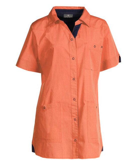 Nybo Workwear Flair Damen-Tunika, Orange/Navy, large image number 0