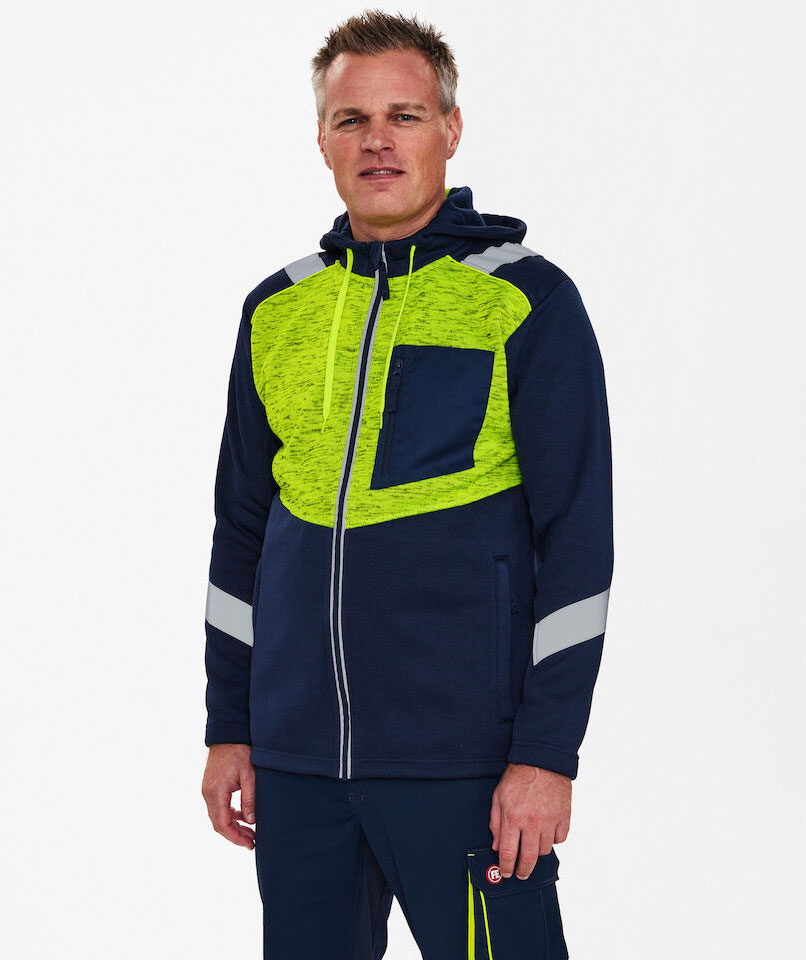 Engel Cargo cardigan, Blue Ink/Gul, large image number 1