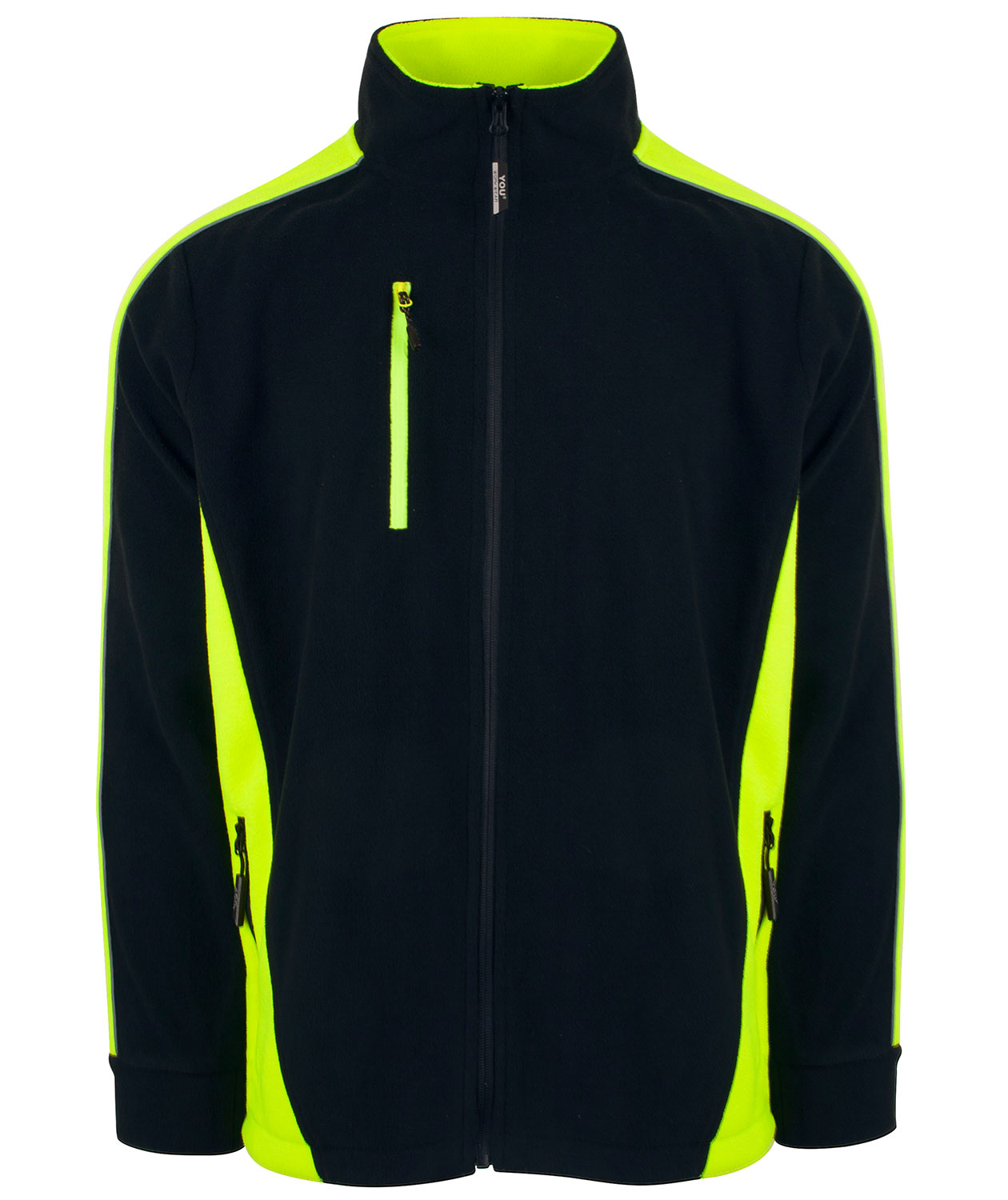 YOU Darlington Pro fleecejacka, Marin/Hi-Vis gul