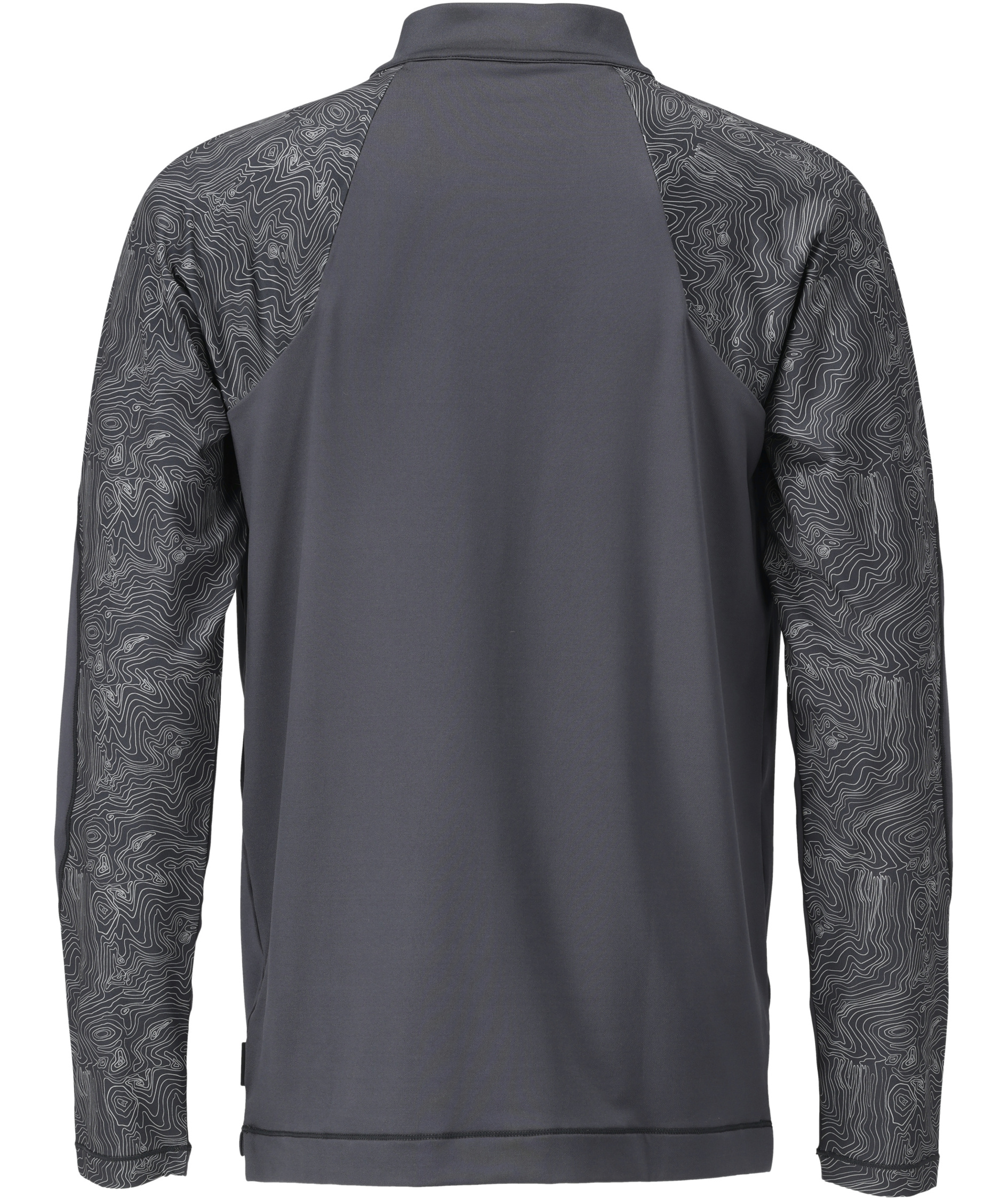 Mascot Customized half zip langermet T-skjorte, Stein gr&aring;, large image number 2