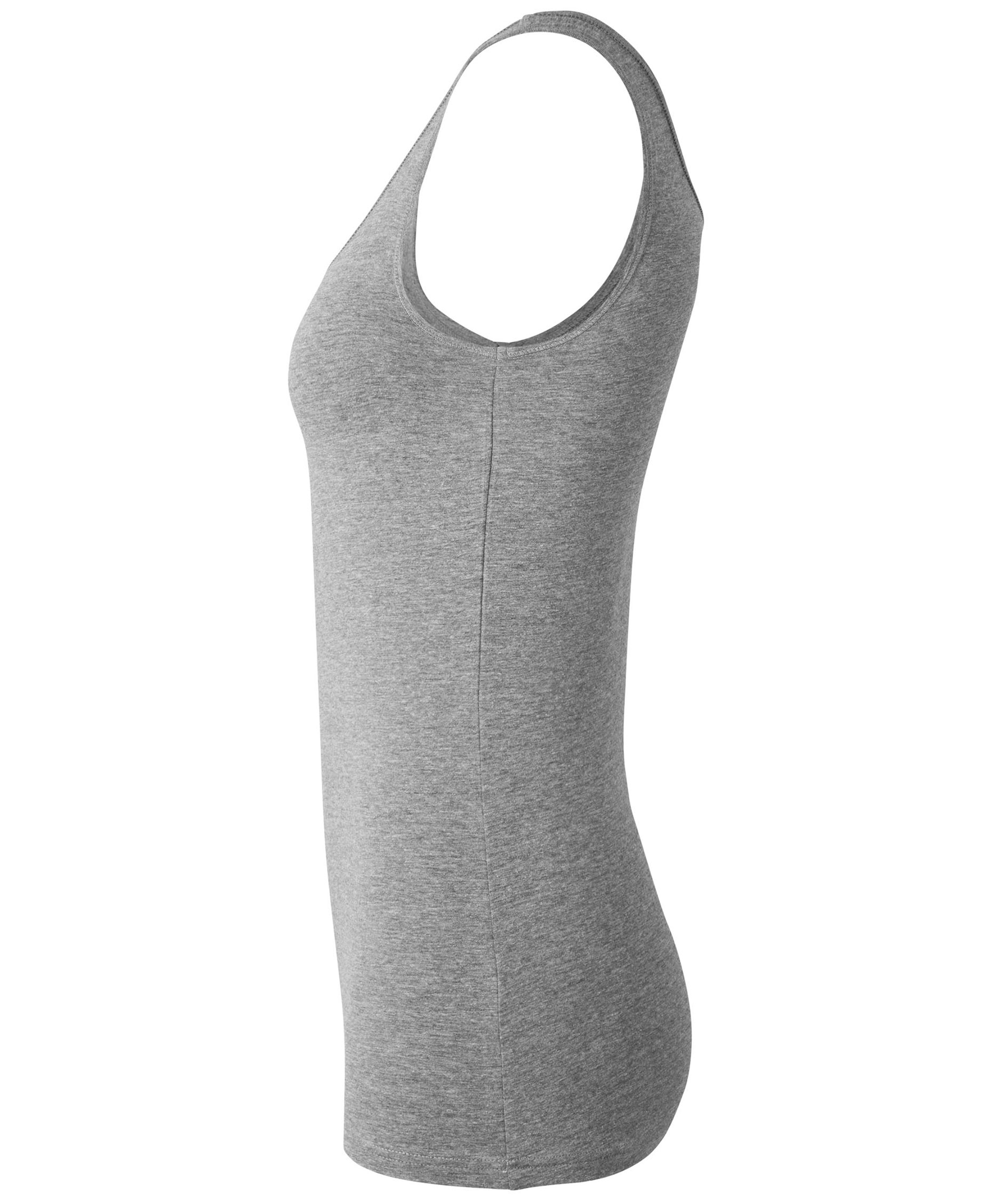 ID Stretch Damen Unterhemd, Grau Meliert, large image number 3
