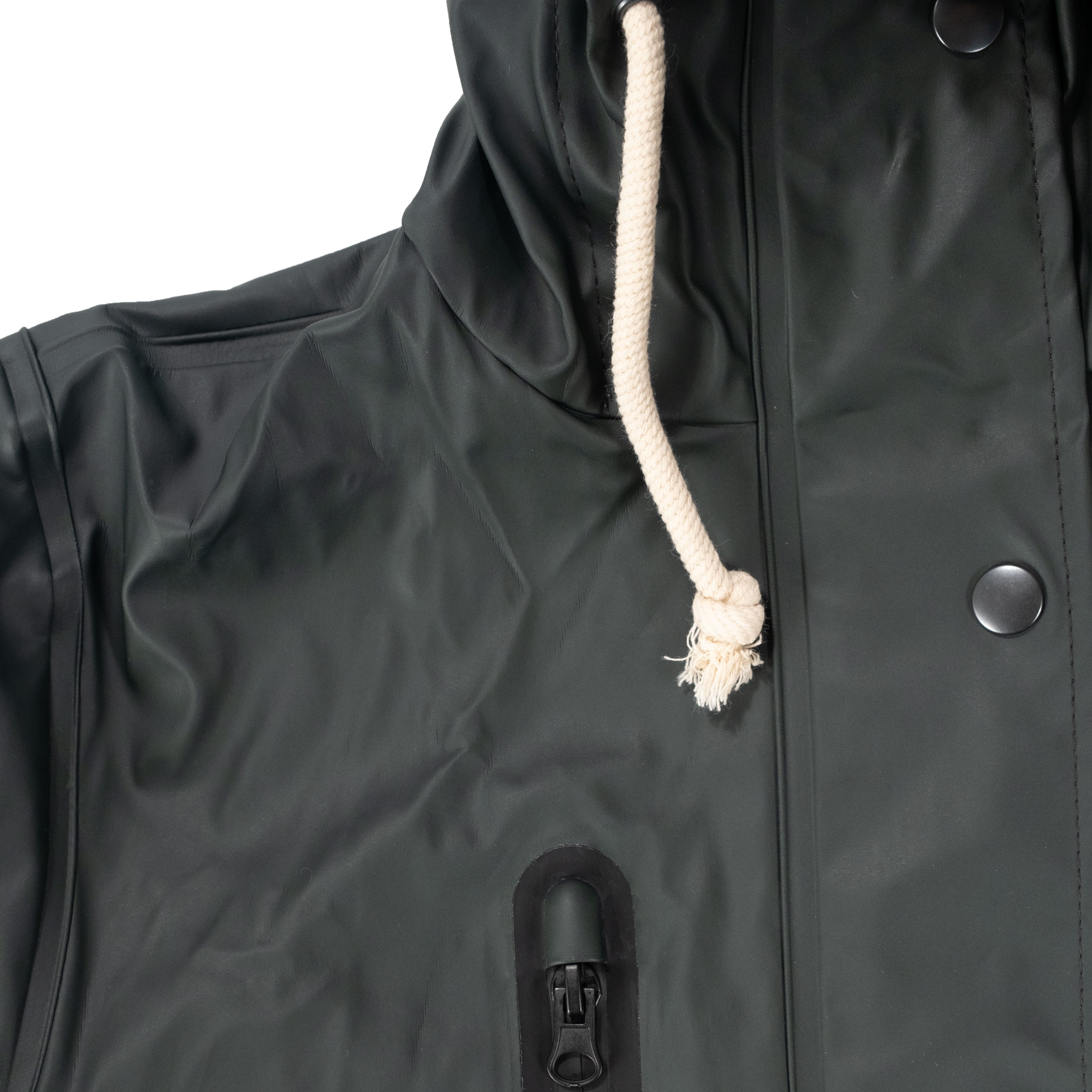 ELKA Recycled PU dame regnfrakk, M&oslash;rk salamander, large image number 5