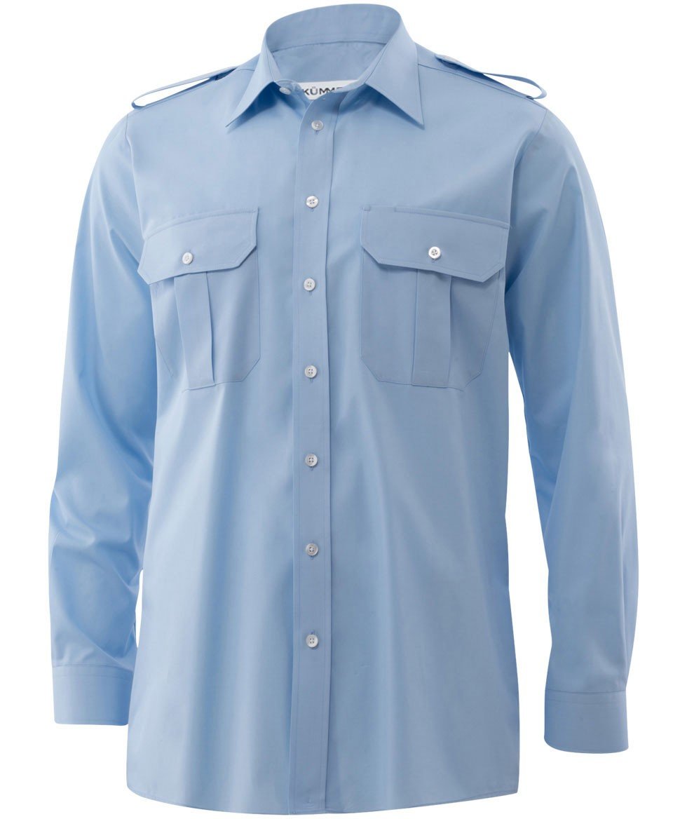 K&uuml;mmel Howard Slim fit pilotskjorta, Ljusbl&aring;