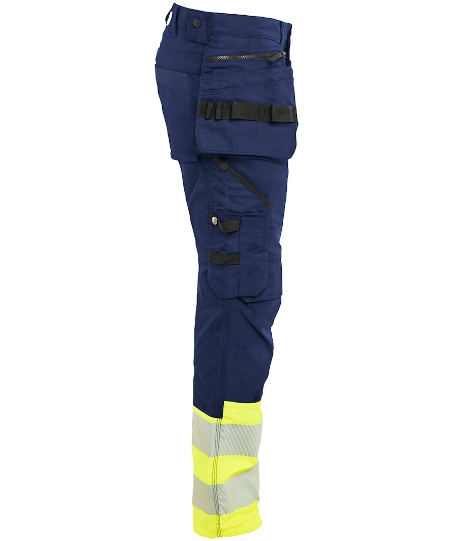 Bl&aring;kl&auml;der hantverksbyxa, Marin/Hi-Vis gul, large image number 2