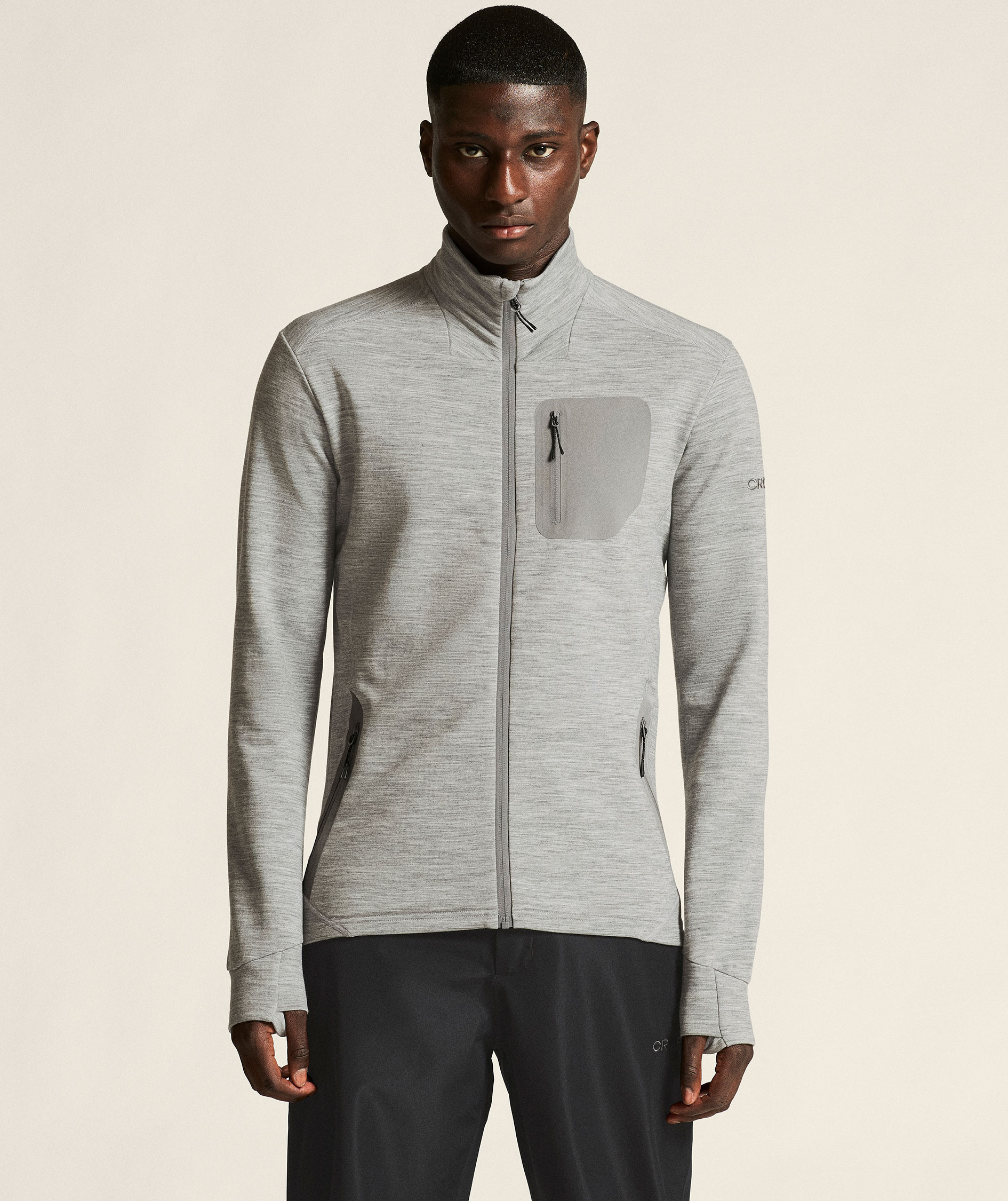 Craft PRO Explore Midlayer cardigan, Grey melange, large image number 1