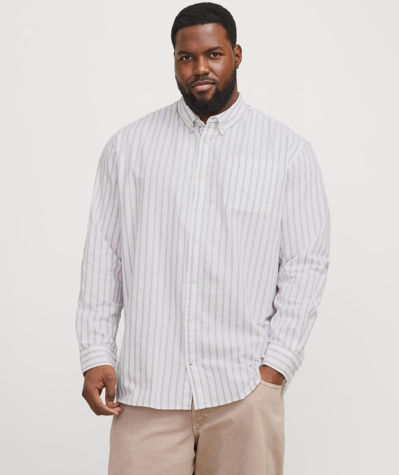 Jack & Jones Plus JJEOXFORD shirt, Crockery