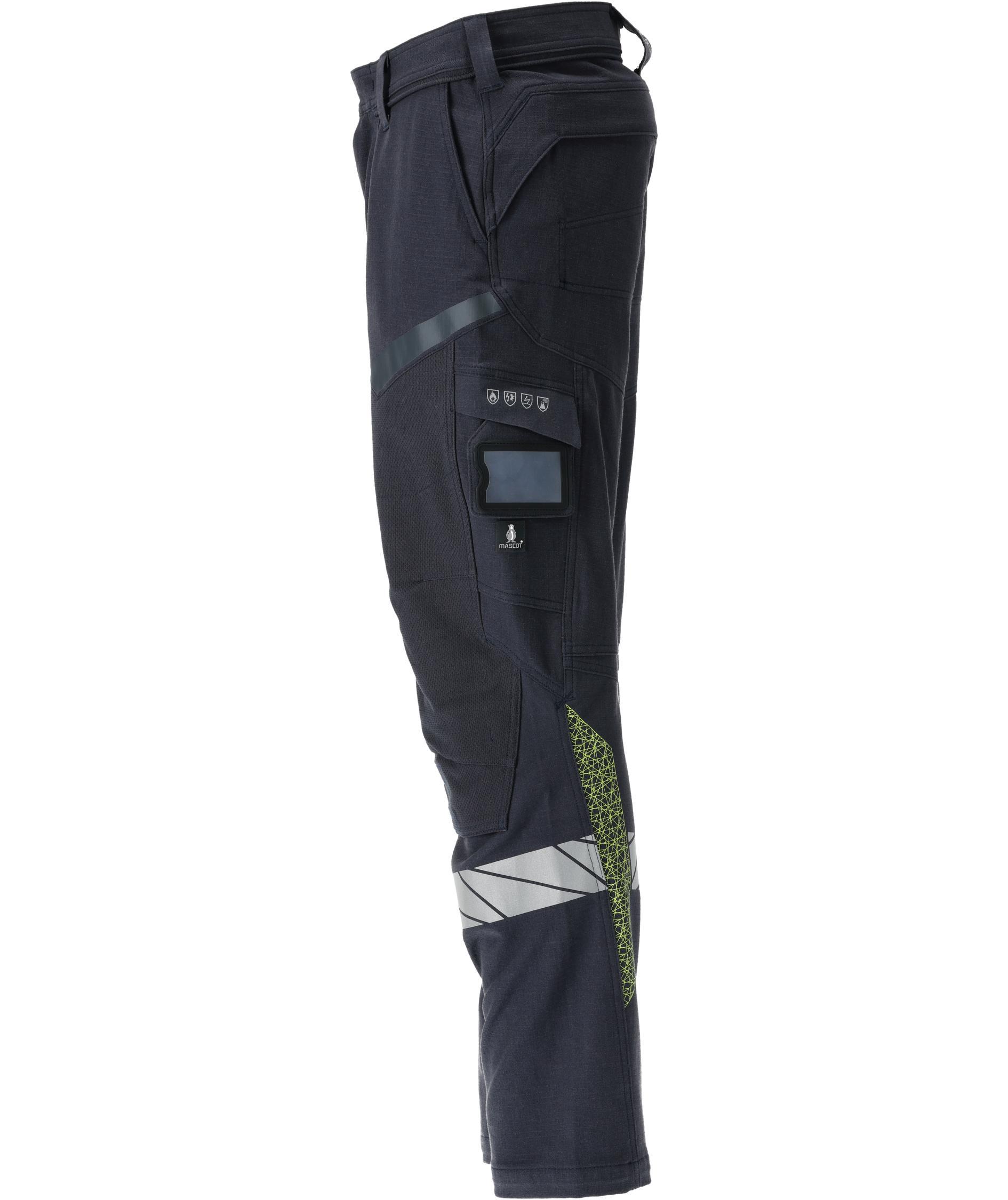 Mascot Accelerate Multisafe Arbeitshose full stretch, Dunkel Marine/Hi-Vis Gelb, large image number 3