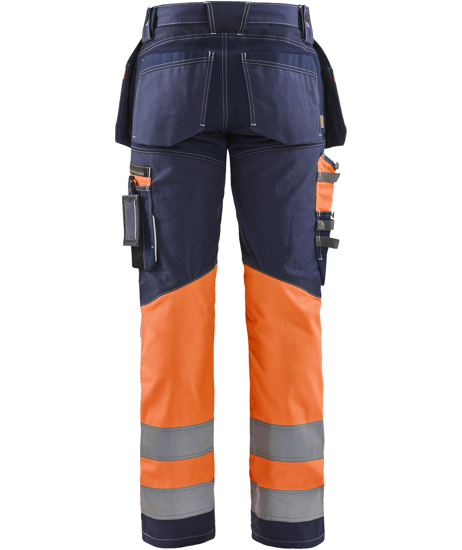 Bl&aring;kl&auml;der h&aring;ndv&aelig;rkerbukser, Marine/Hi-Vis Orange, large image number 1